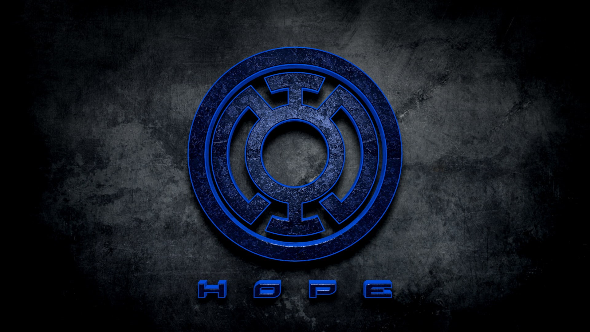 Blue Lantern, geometric shape, textured, logo, no people, design, exhaust fan, concrete, pattern, wall - building feature, DC Comics, fuel and power generation, HD Wallpaper