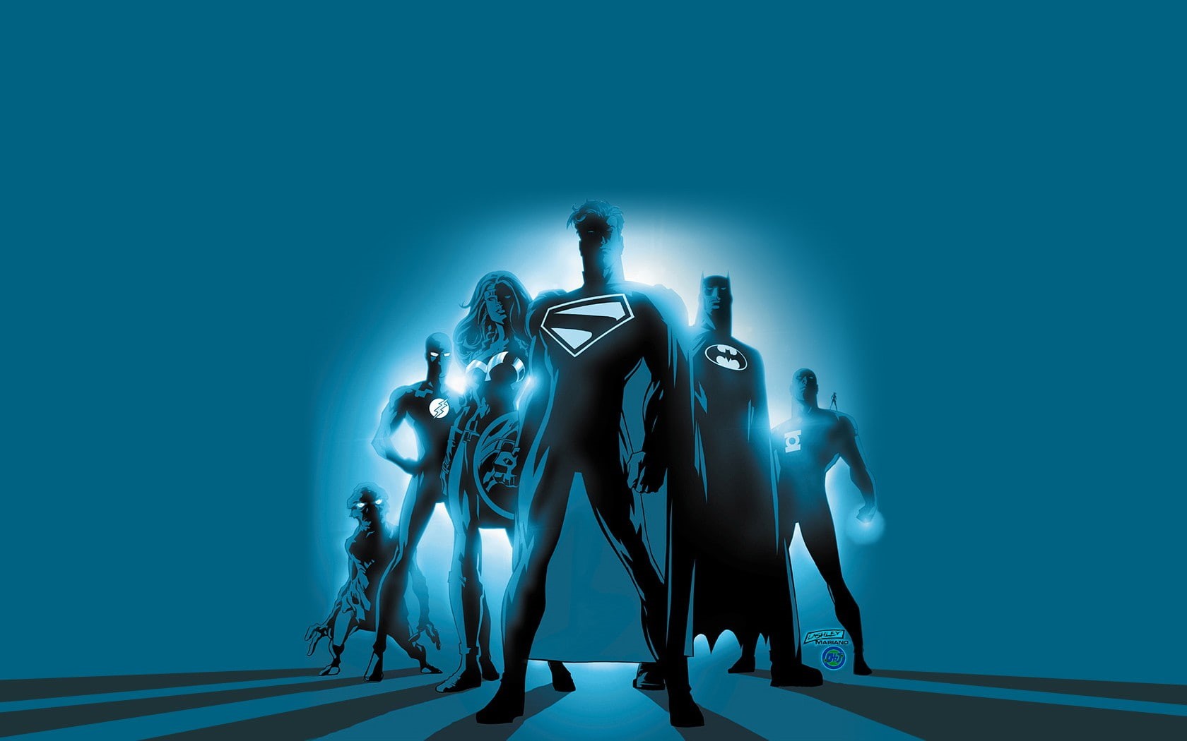 720P, cartoon, green lantern, justice league, green, superman, lantern, wonder woman, batman, woman, wonder, league, justice, flash, HD Wallpaper