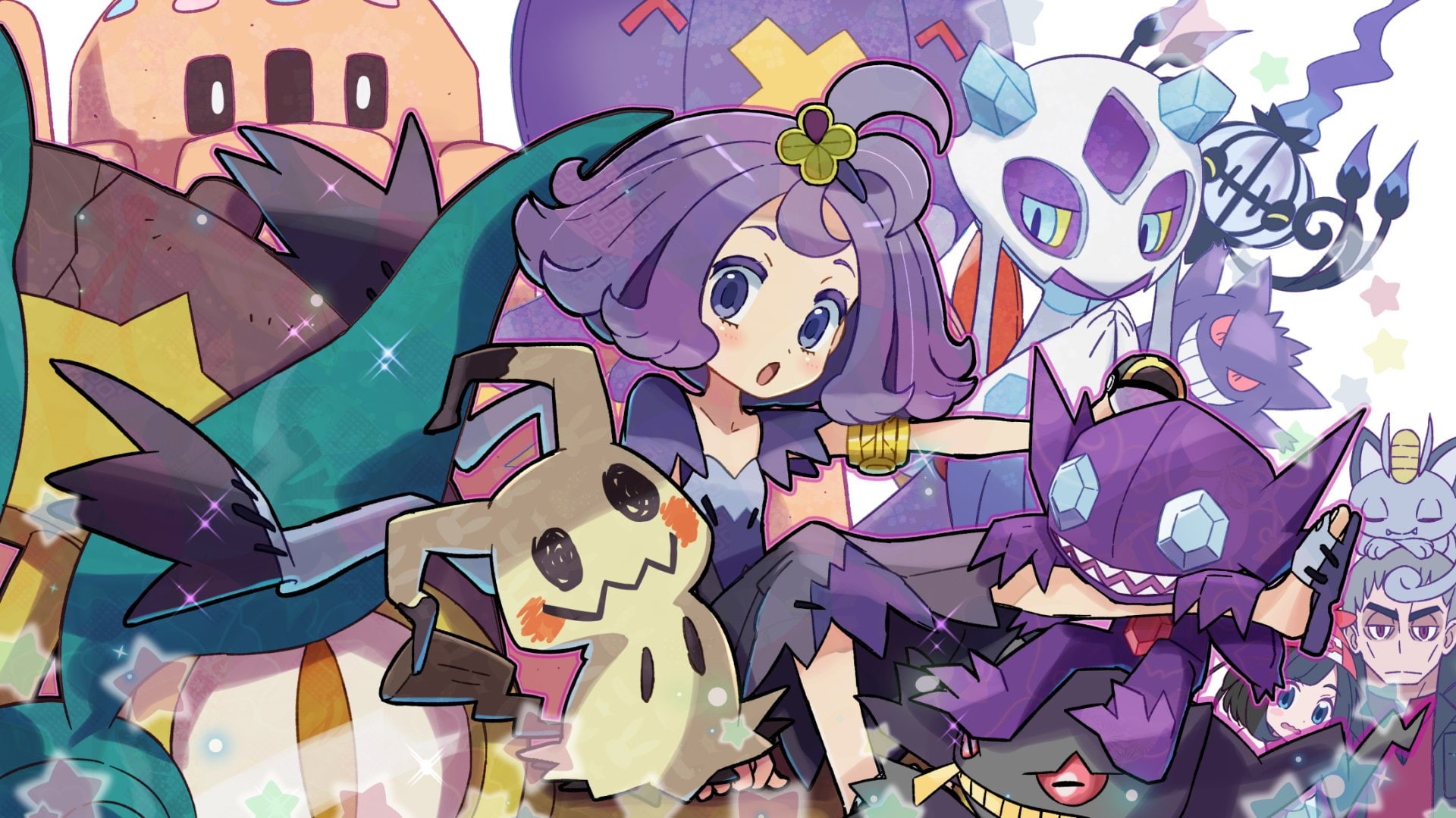 Gengar (Pokémon), Palossand (Pokémon), Mimikkyu (Pokemon), Pokémon: Sun and Moon, Acerola (Pokémon), Froslass (Pokemon), Chandelure (Pokémon), Banette (Pokémon), HD Wallpaper