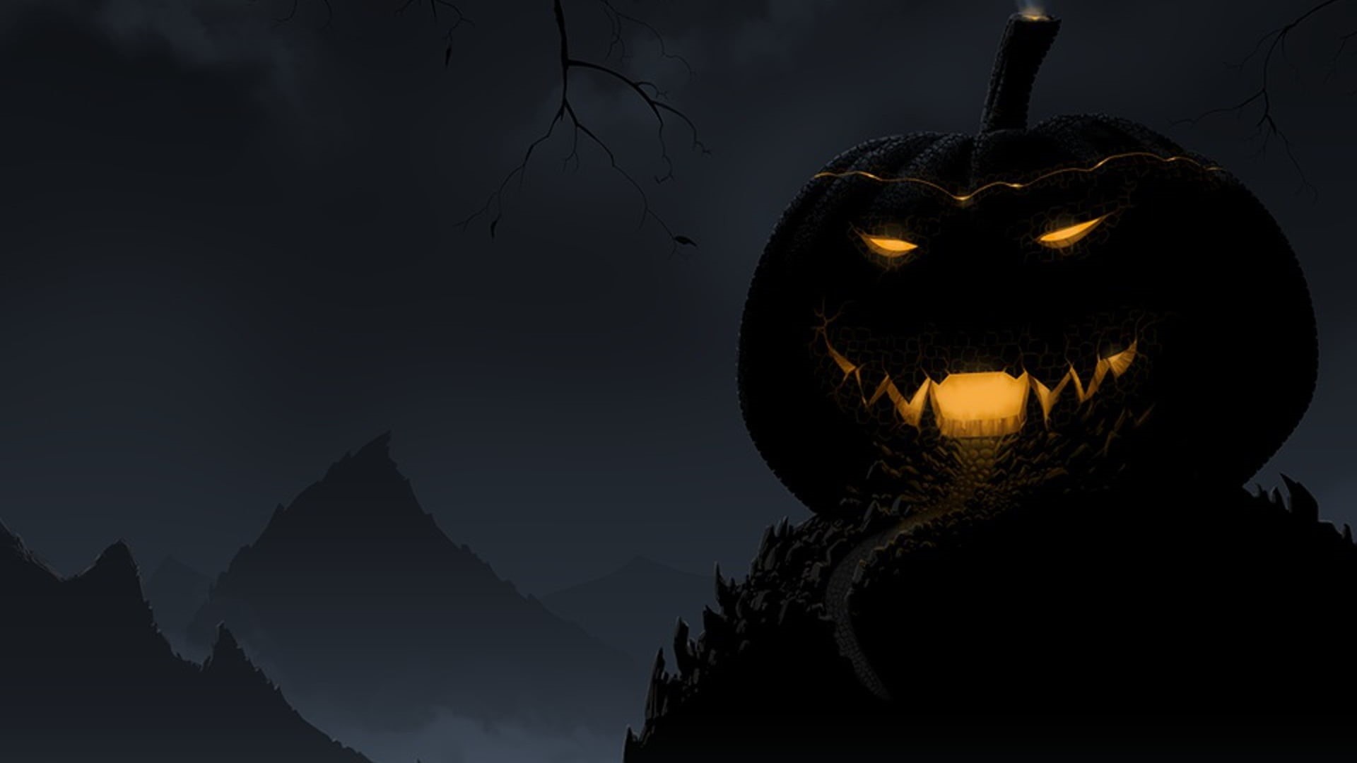 nature, jack, fog, jack O Lantern, season, silhouette, night, creativity, human Face, food, digital, horror, fear, glowing, digital composite, HD Wallpaper