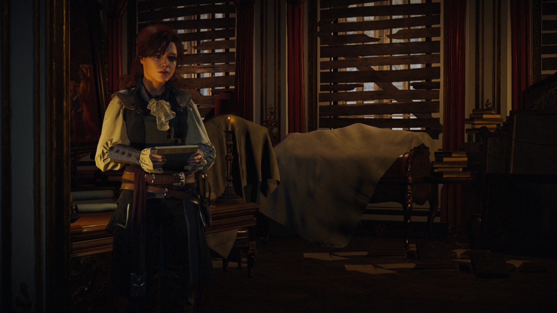 one person, portrait, looking at camera, young adult, occupation, video games, hairstyle, women, holding, musician, front view, Assassins Creed Unity: Dead Kings, HD Wallpaper