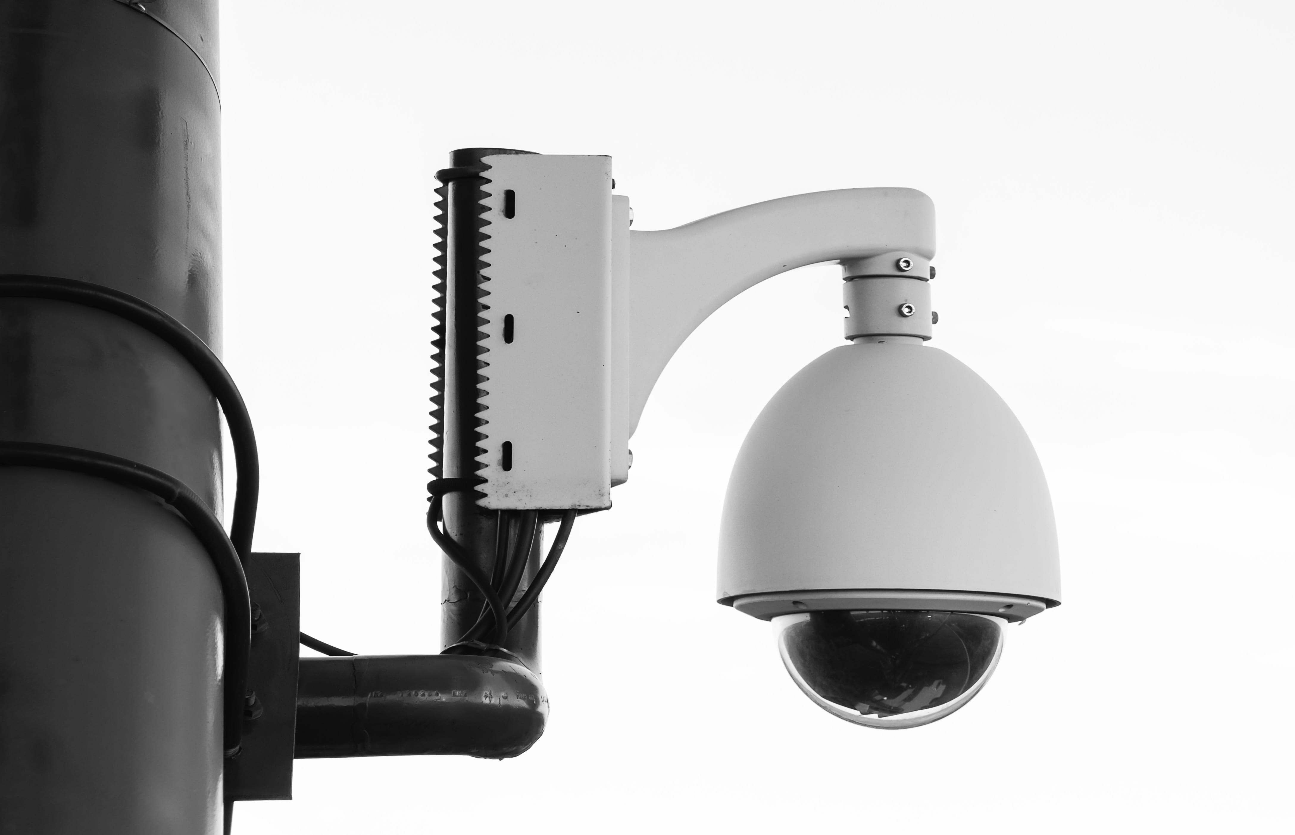 close-up, cut out, indoors, cctv, lighting equipment, sky, still life, white, post, metal, helmet, record, studio shot, nature, security, no people, camera, HD Wallpaper