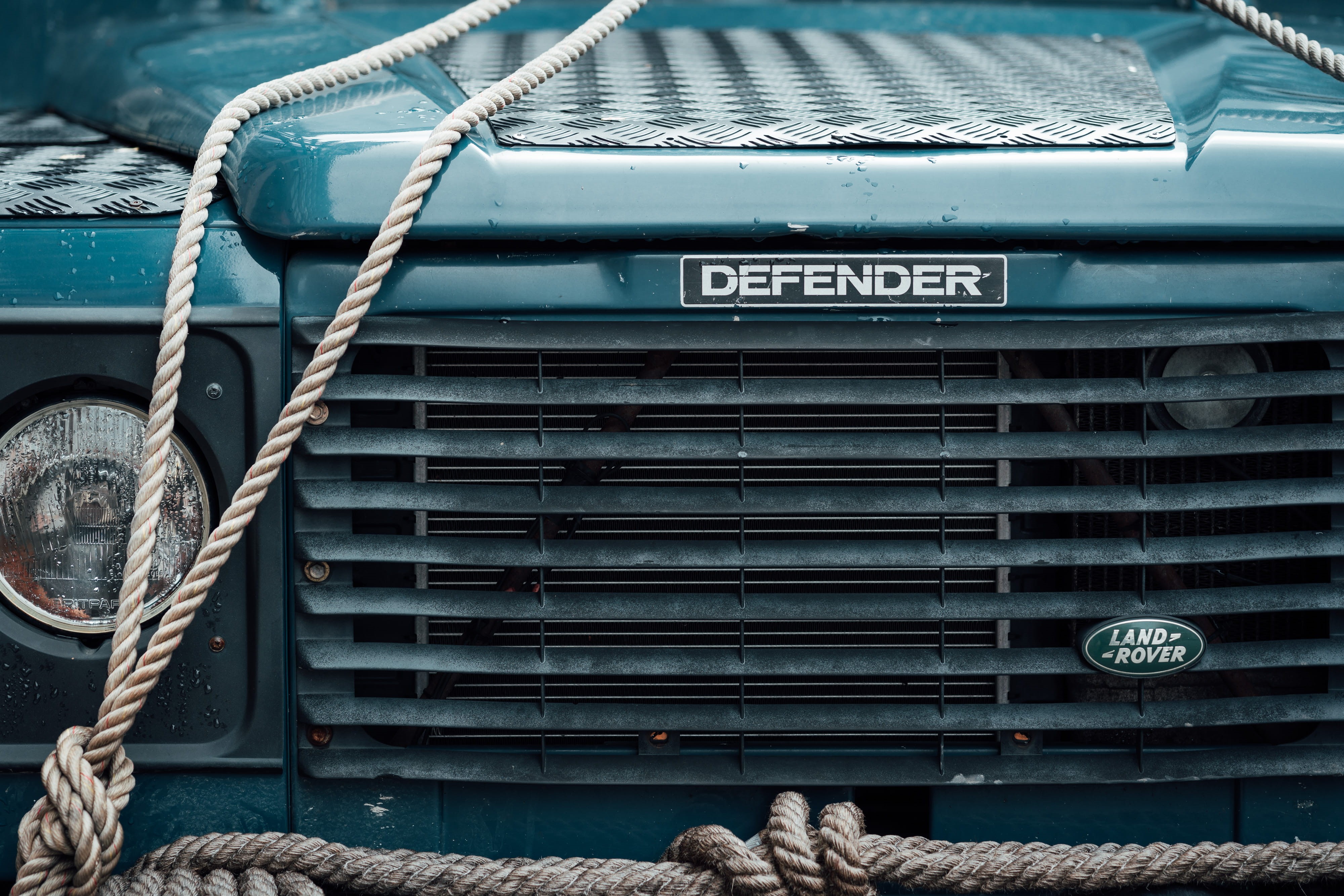 rope, steel, old, offroad, land Vehicle, classic, engine, wheel, land rover, equipment, close-up, metal, car, no People, 4K, adventure, tied, nautical Vessel, HD Wallpaper