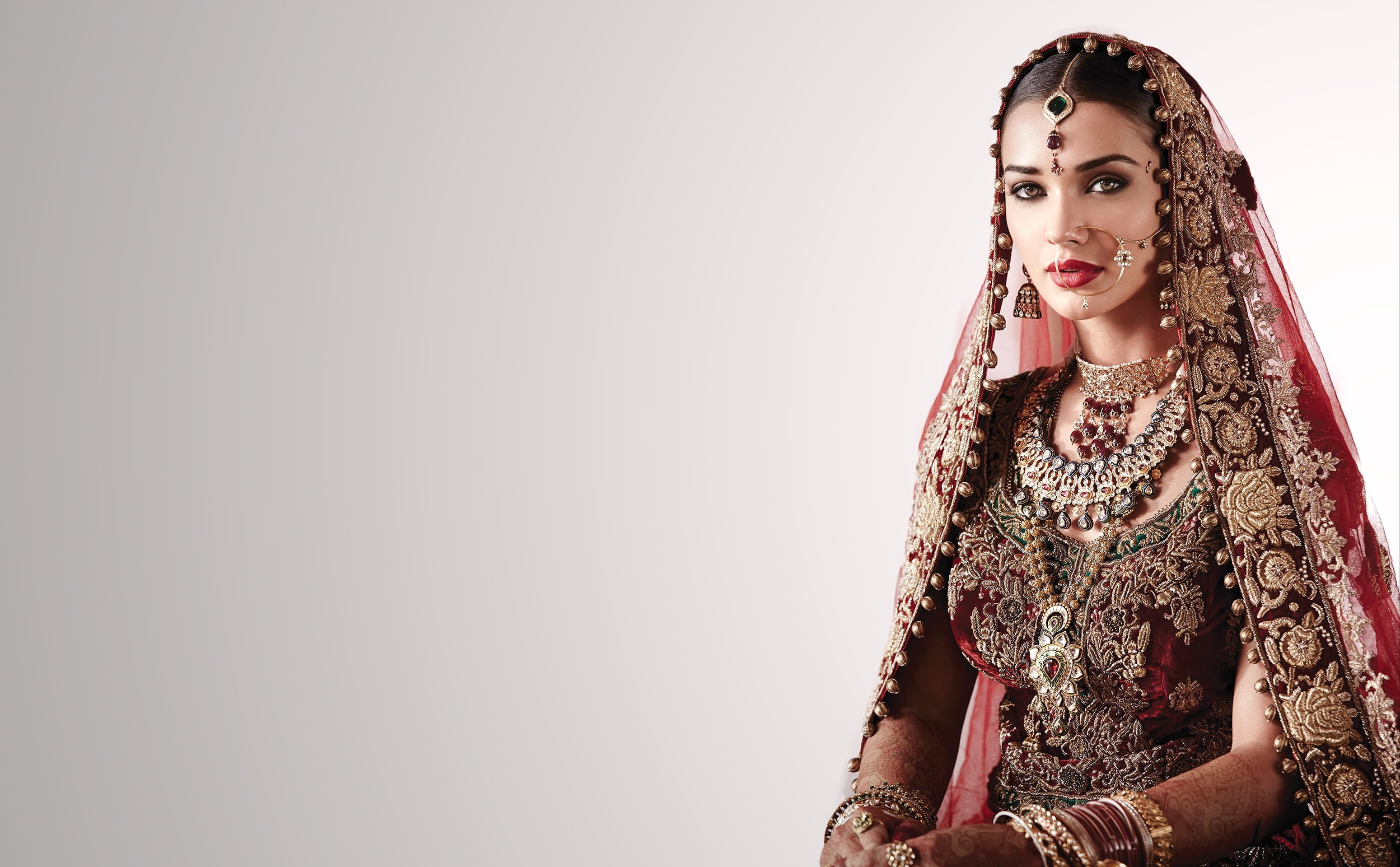 Actresses, Woman, Indian, Necklace, Actress, Girl, 2K, Amy Jackson, Jewelry, Lipstick, HD Wallpaper