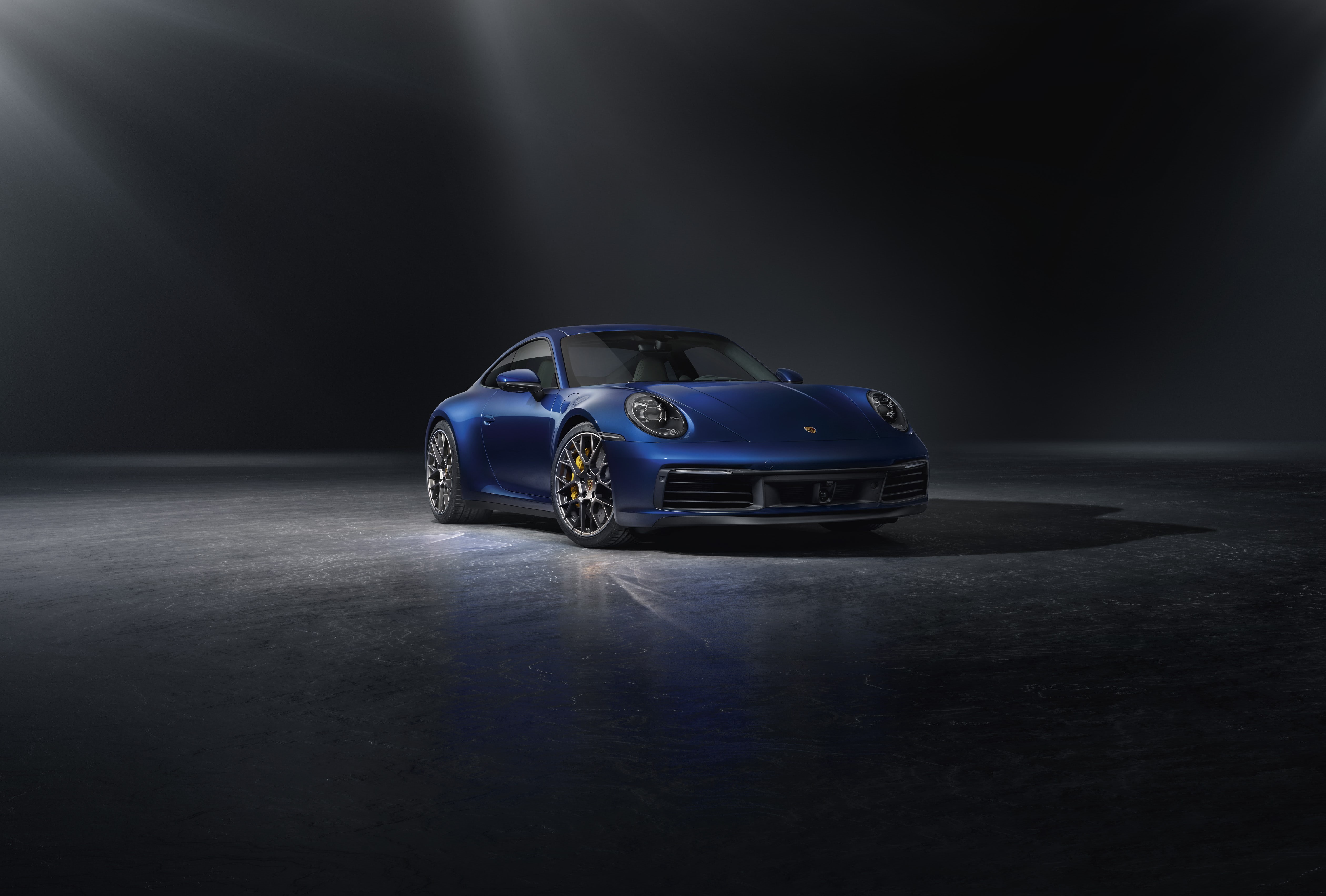 Porsche 911, sports car, vehicle, front angle view, car, 4K, blue cars, Porsche, HD Wallpaper