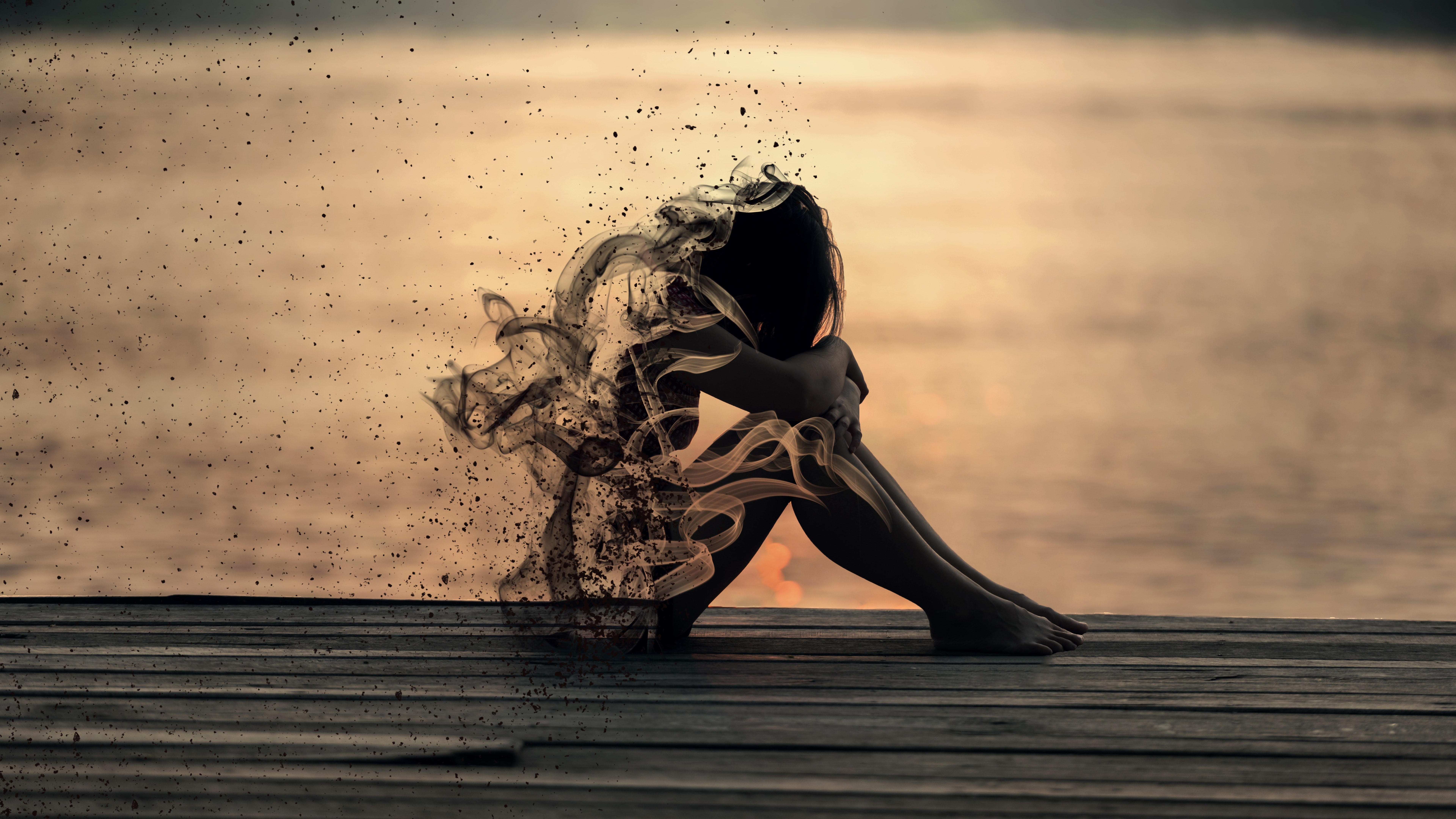 Sad, k, 8K, Woman, HD Wallpaper