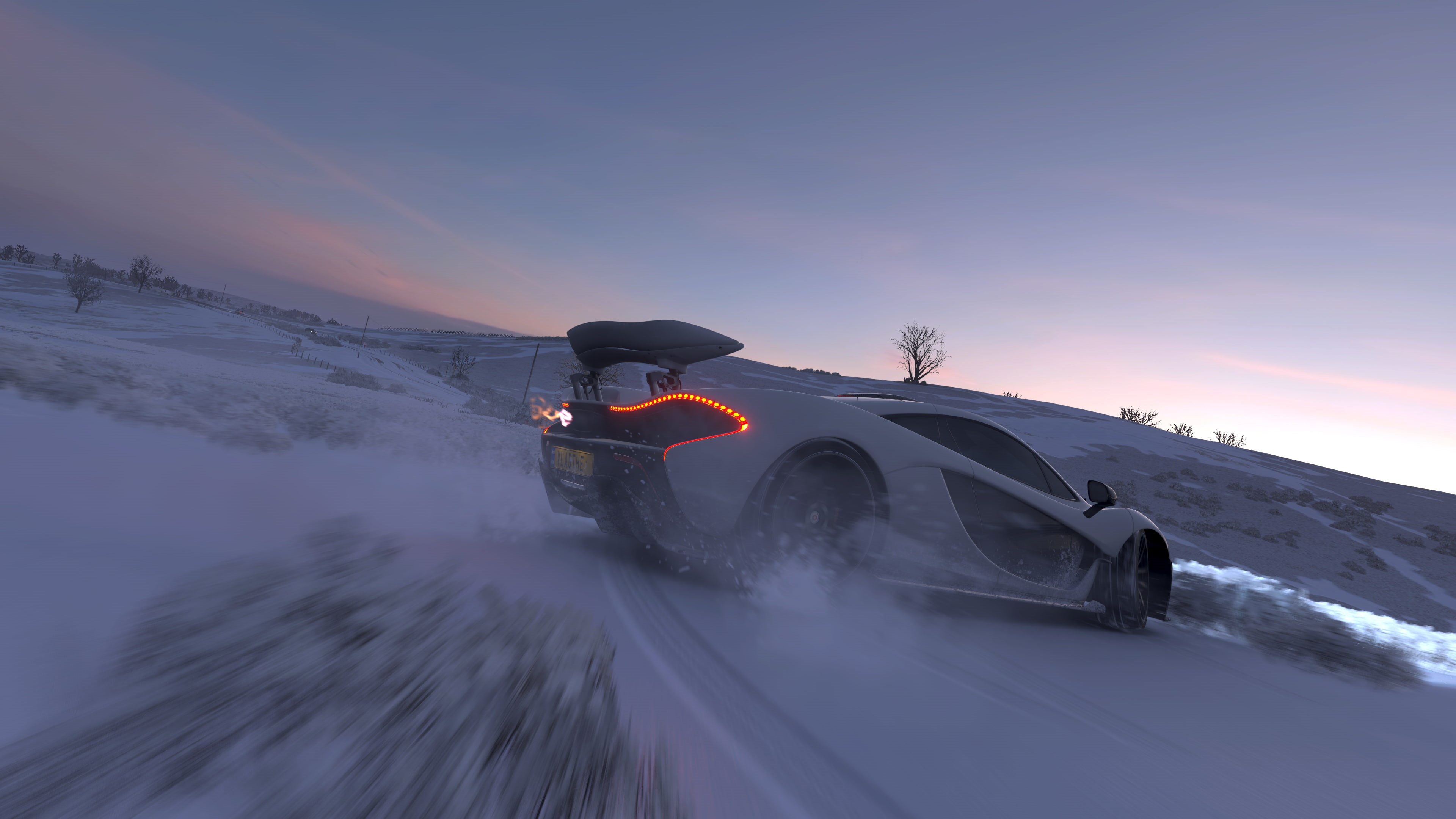 4K, snow, Forza, video games, Forza Horizon 4, racing, drift, screen shot, car, HD Wallpaper