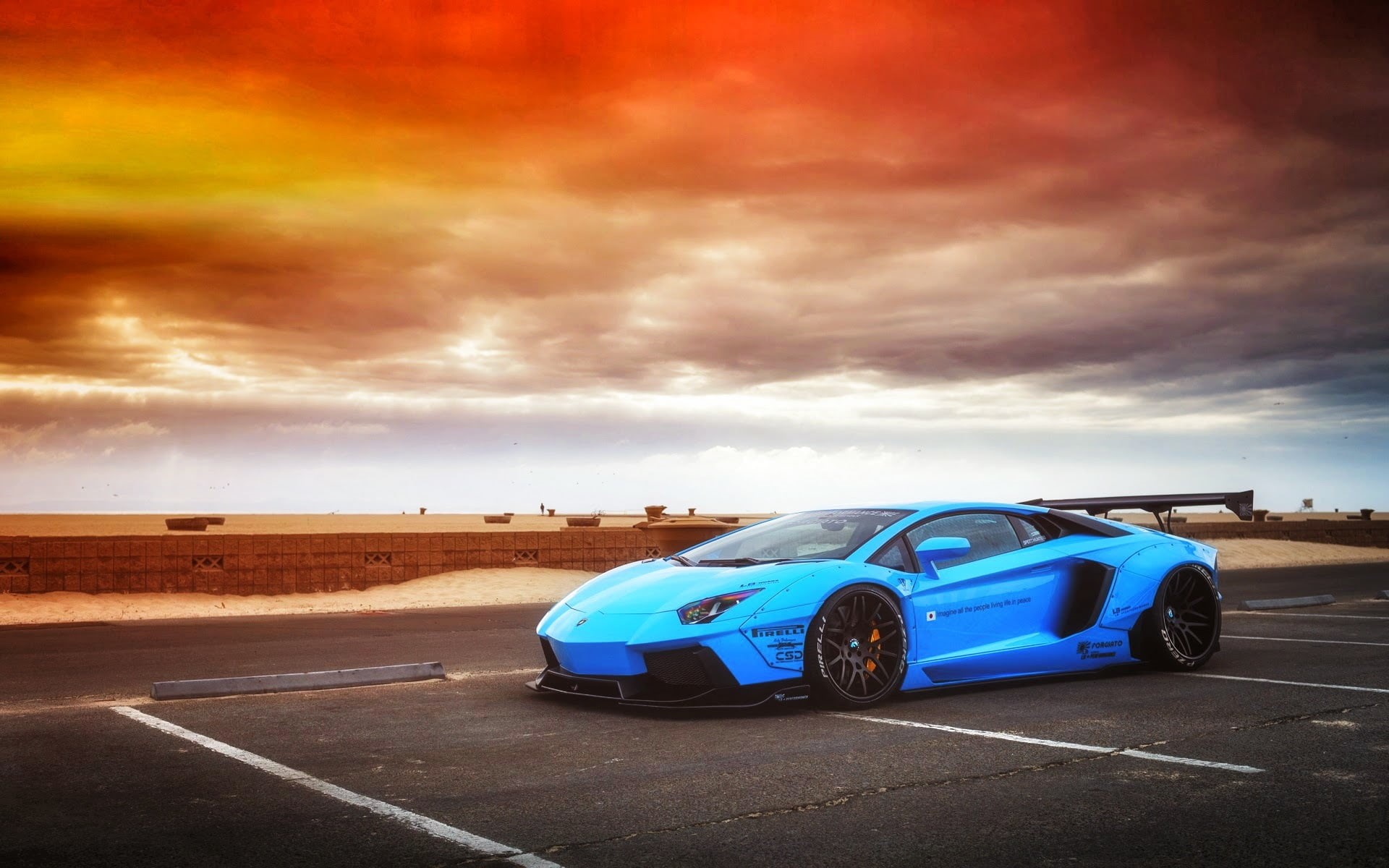 Walk, nature, engine, car, Sky, modern, retro styled, cloud - sky, Aventador, new, mode of transportation, vintage car, transportation, road, luxury, Lamborghini, HD Wallpaper