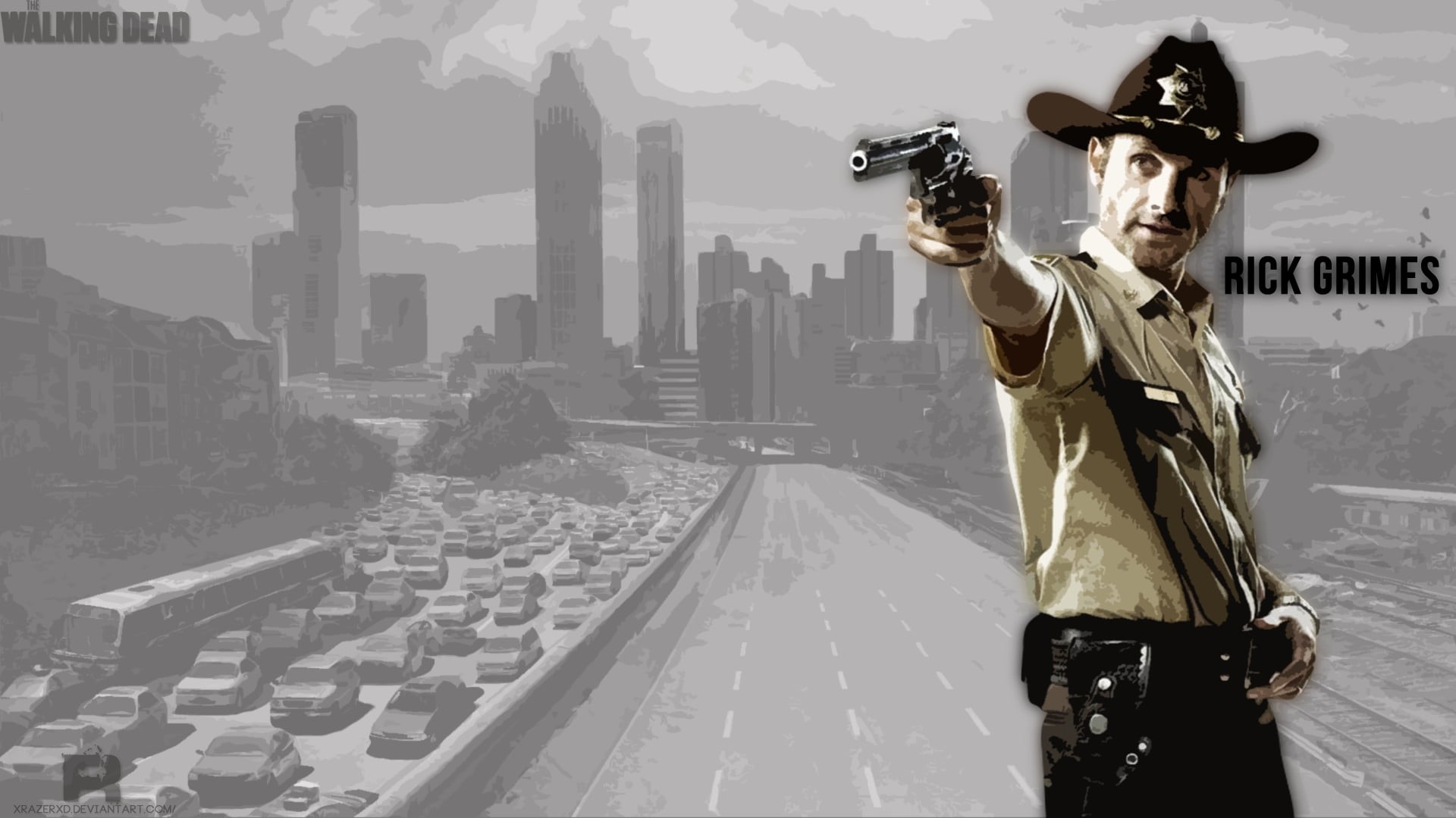 architecture, three quarter length, building exterior, tv series, building, photography themes, Oscars, cityscape, outdoors, Rick Grimes, one person, poster, HD Wallpaper