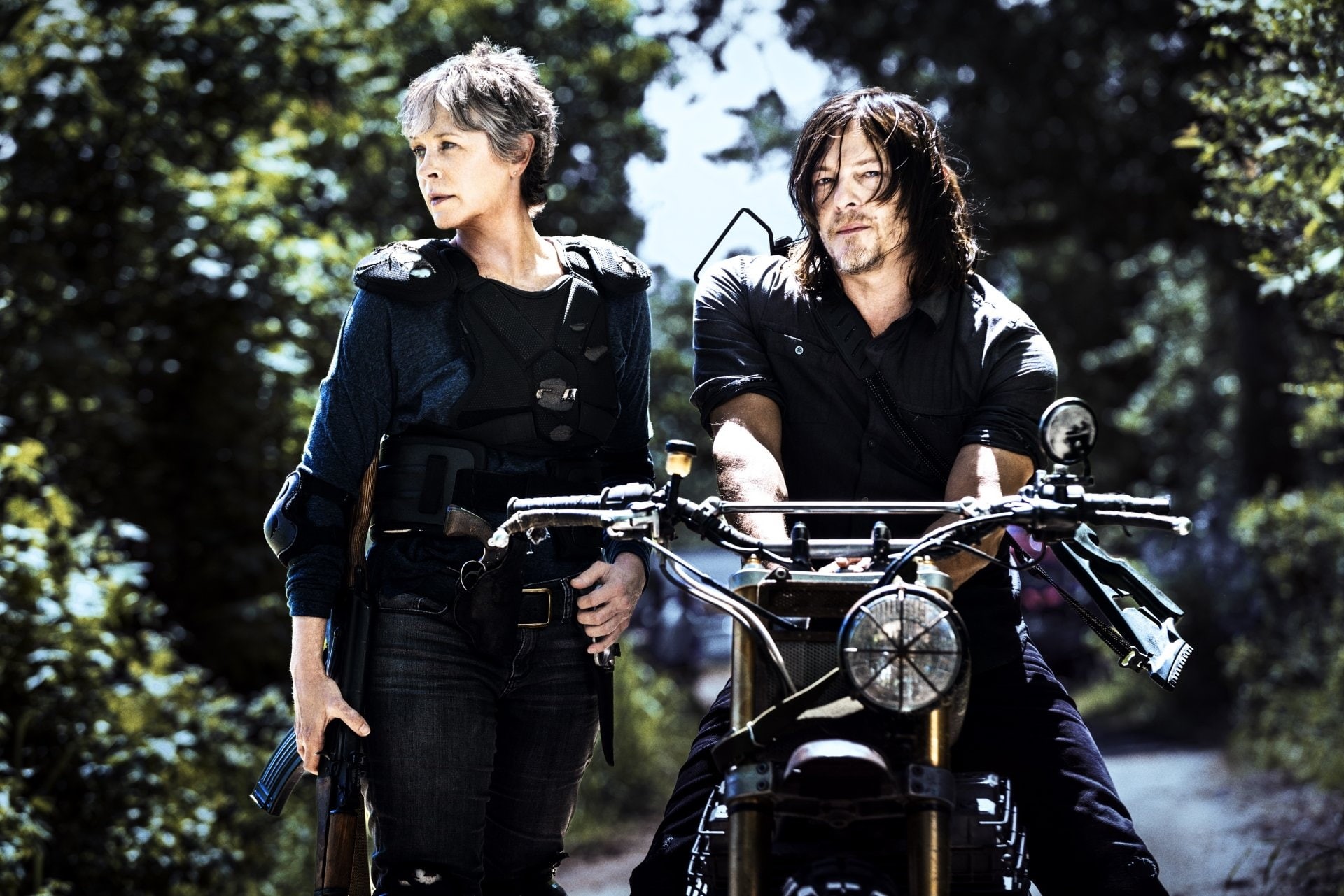 The Walking Dead, Norman Reedus, Melissa Mcbride, 1080P, TV Show, Daryl Dixon, Carol Peletier, HD Wallpaper