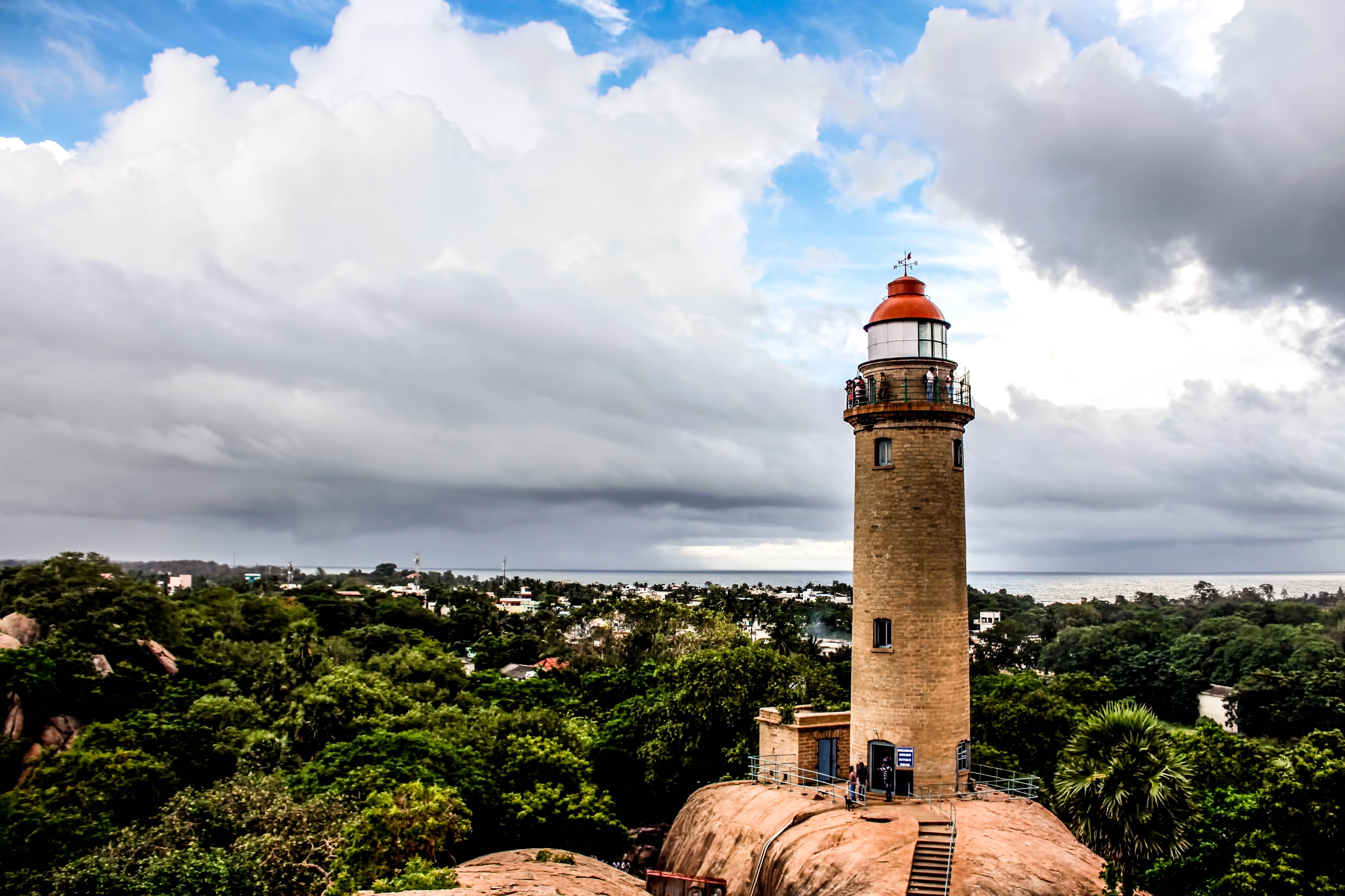 tree, beach, architecture, mahabalipuram, cloud - sky, monsoon, plant, direction, water, sky, rainy, light, no people, ship, building, 4K, building exterior, HD Wallpaper