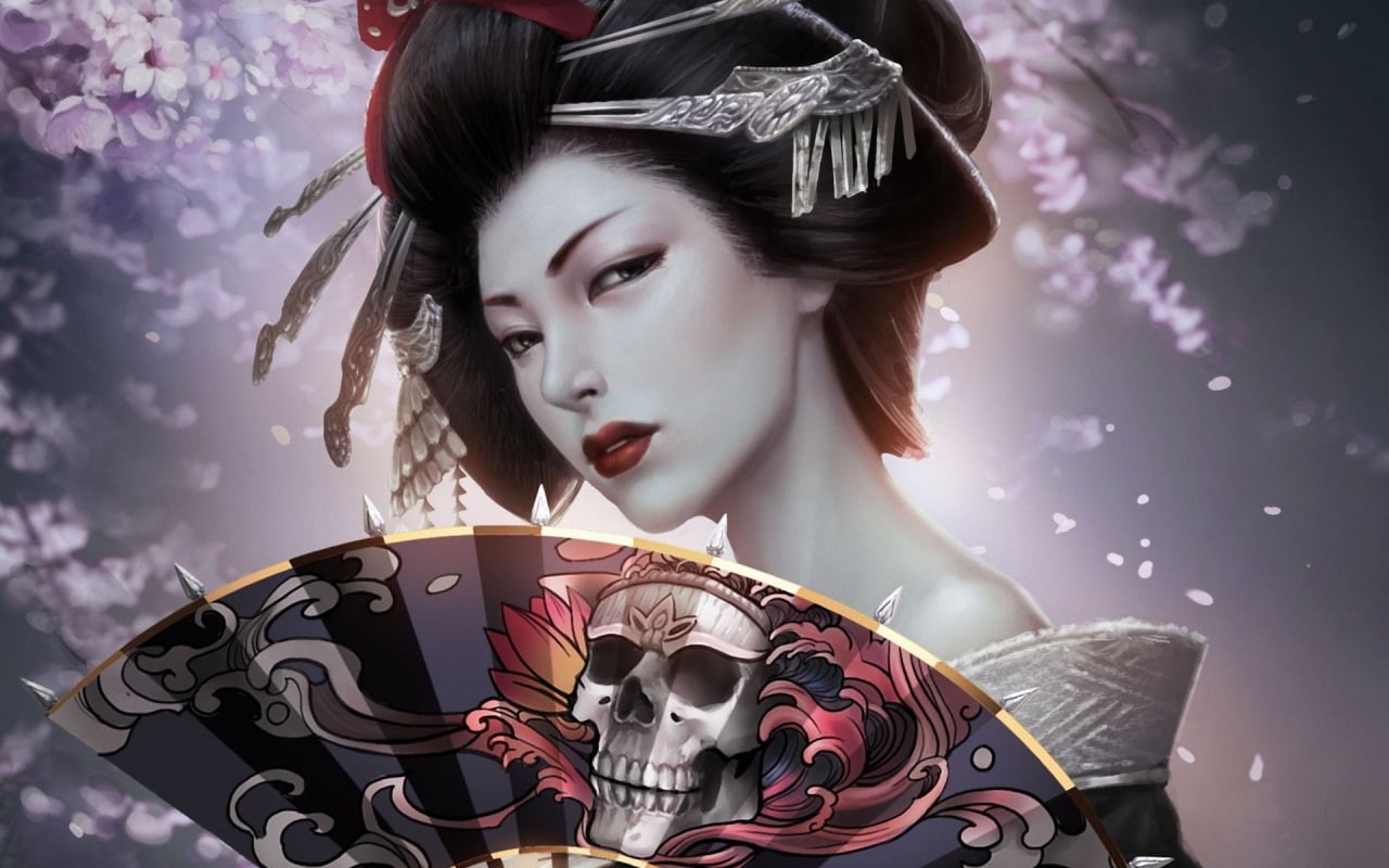 japanese girl, cool, geisha, 720P, HD Wallpaper