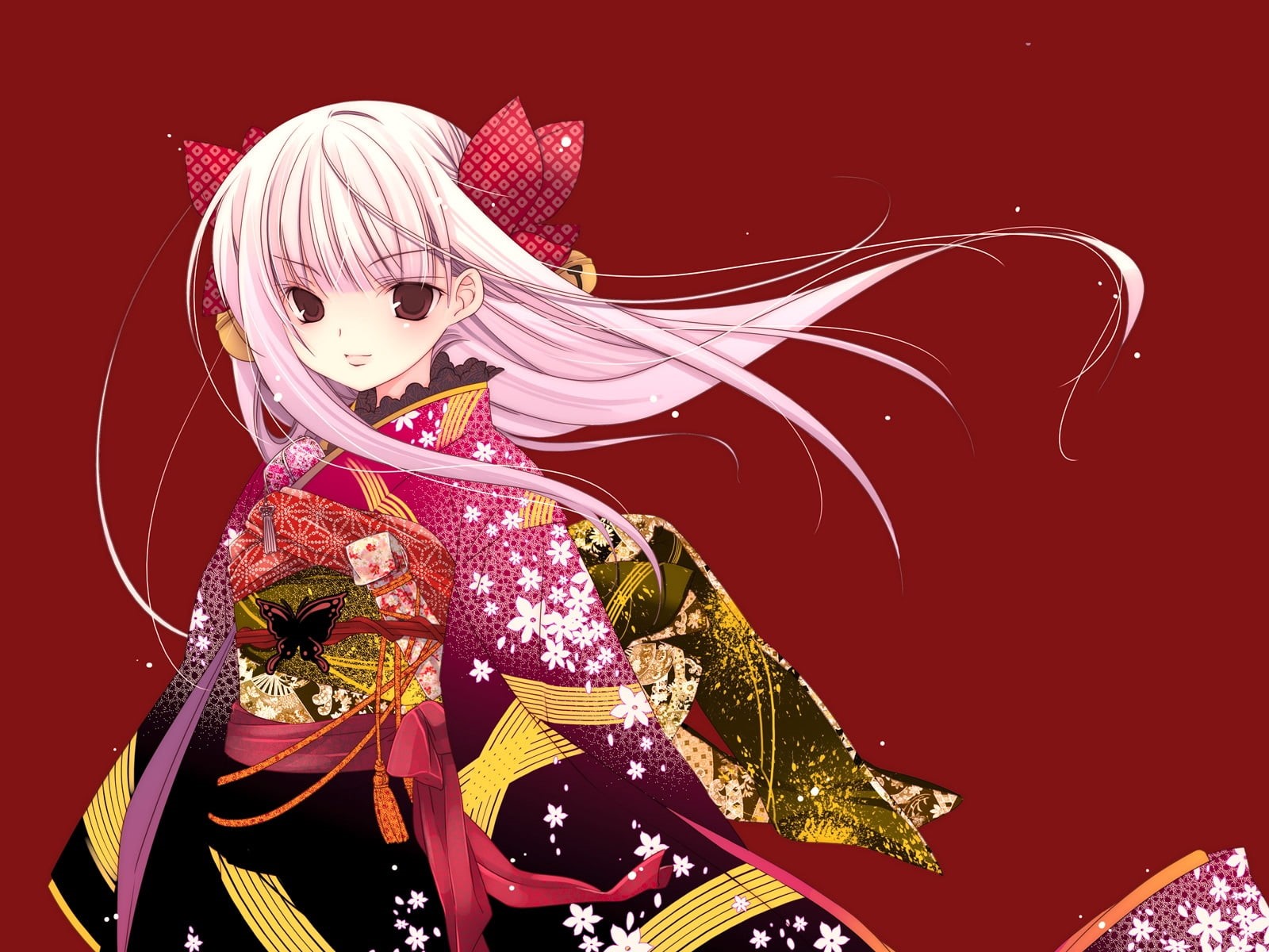 red, vector, smile, east Asian Culture, art and craft, kimono, illustration, traditional Clothing, adult, fashion, geisha, girl, people, haired, HD Wallpaper