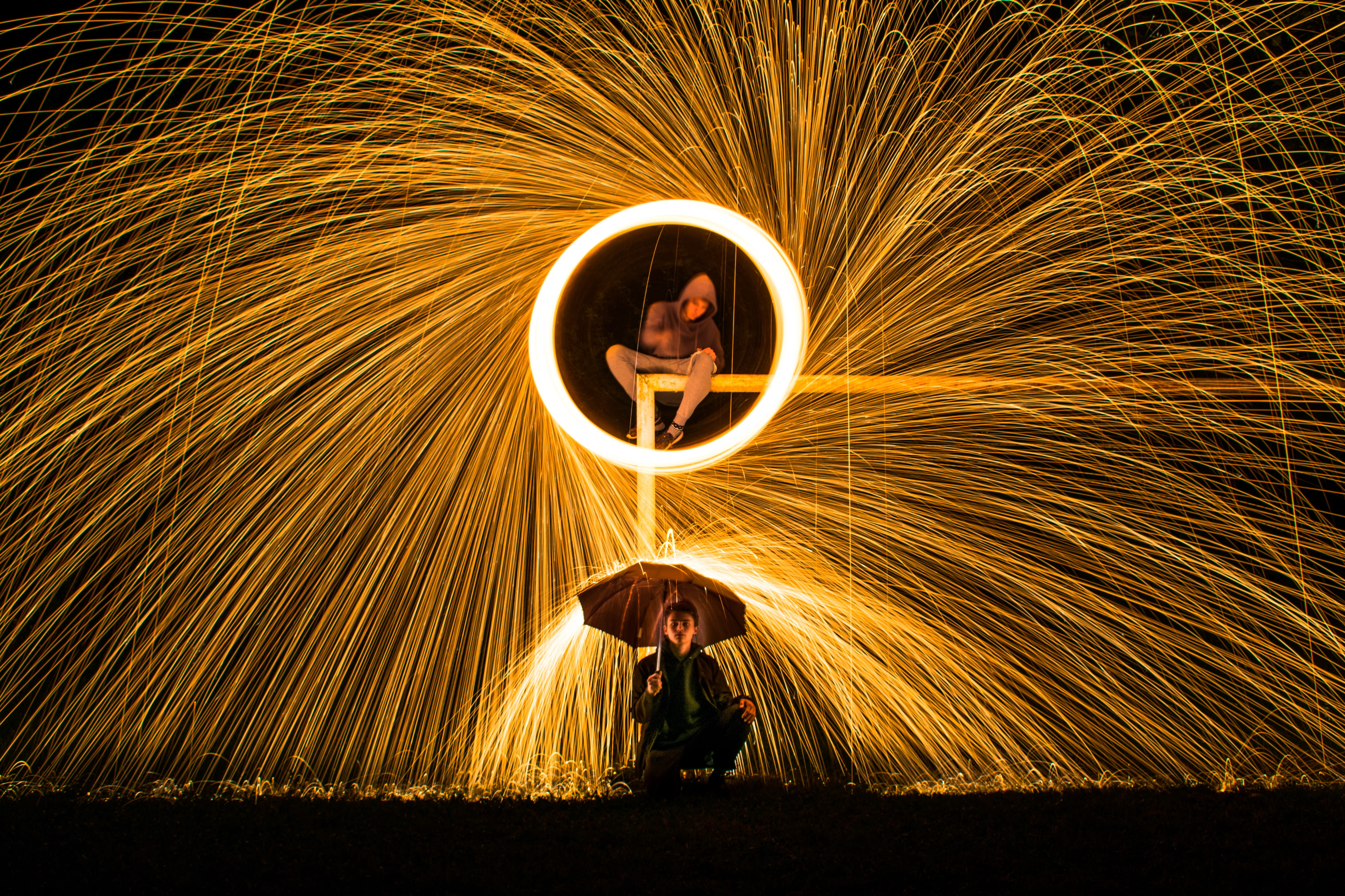 effect, motion, leisure activity, blurred motion, spark, nighttime, warning sign, performance, firework, photography, long exposure, arts culture and entertainment, HD Wallpaper