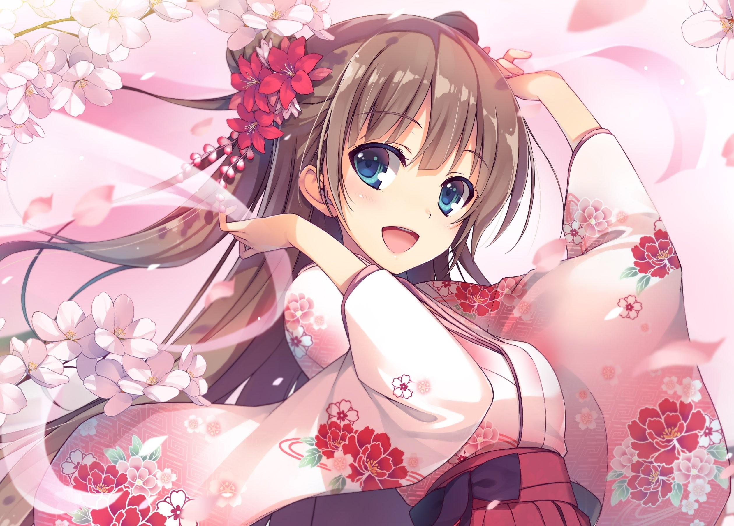 portrait, anime girls, hairstyle, real people, original characters, leisure activity, kimono, glasses, adult, women, indoors, beautiful woman, 1080P, red, HD Wallpaper