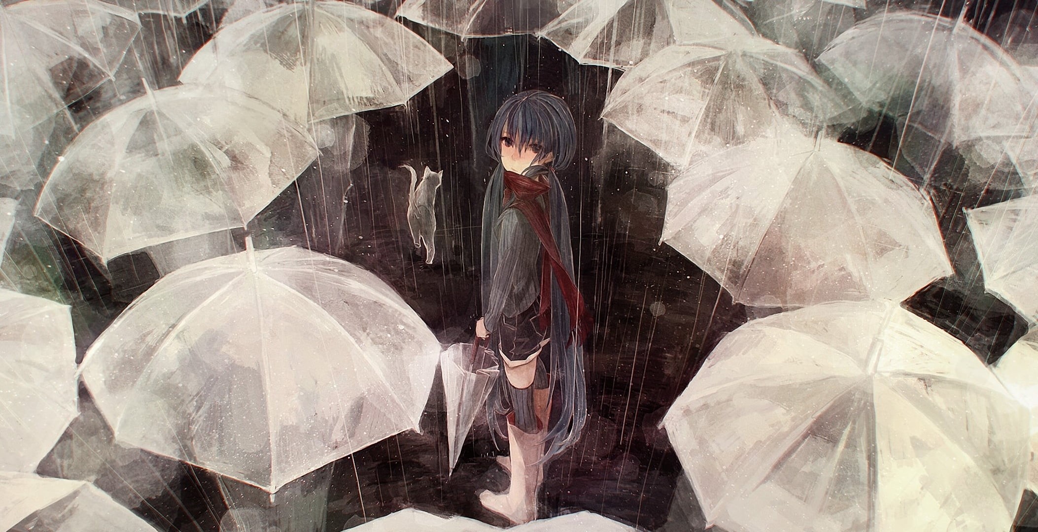 adult, reflection, glass - material, 1080P, character, male, art, the crowd, real people, people, standing, mystery, anime, haired, fashion, hatsune miku, HD Wallpaper