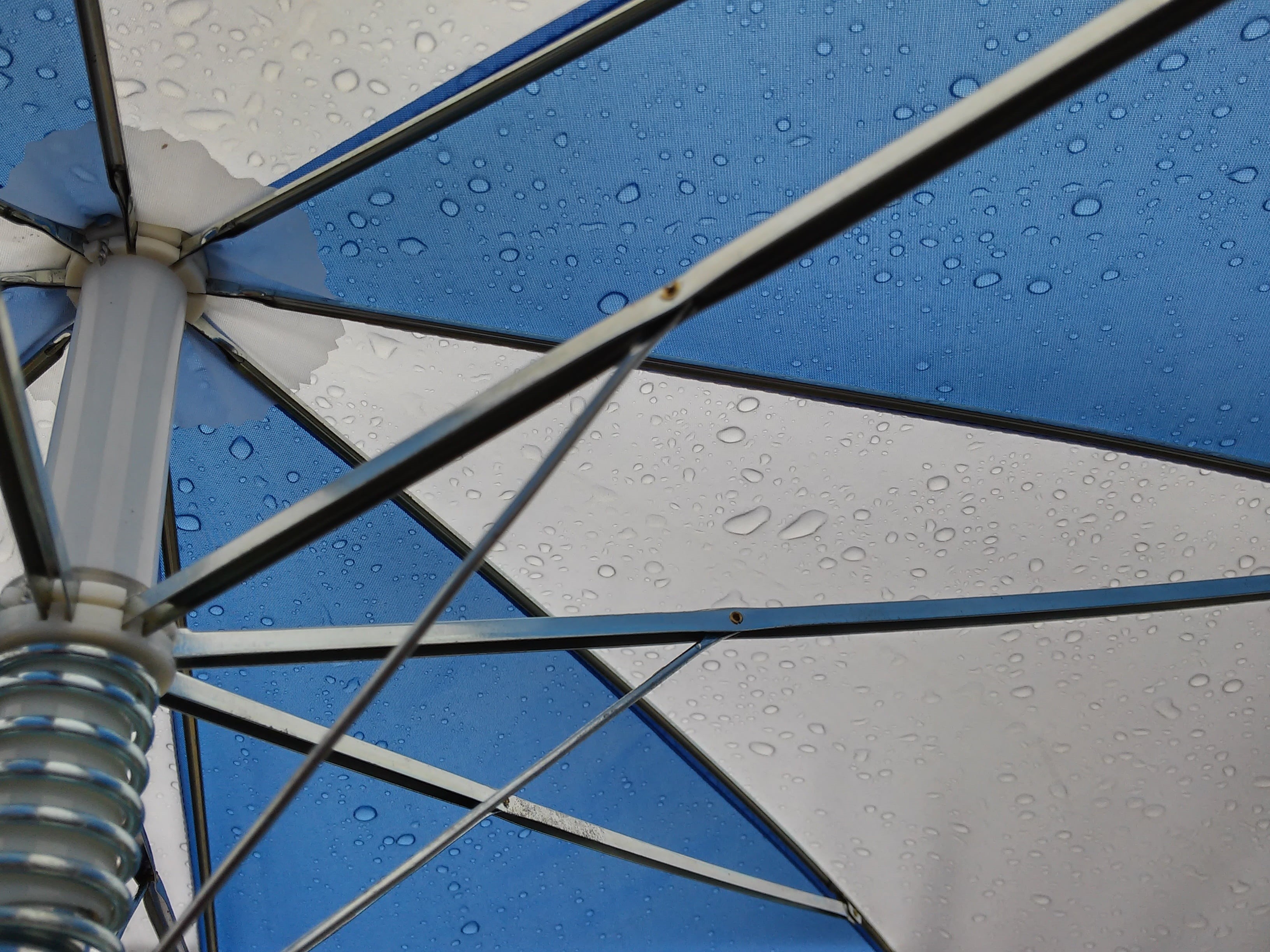 metal, umbrella, transparent, nature, outdoors, spokes, no people, 2K, pattern, raindrop, rain, glass - material, drip, backgrounds, shiny, wet, translucent, HD Wallpaper