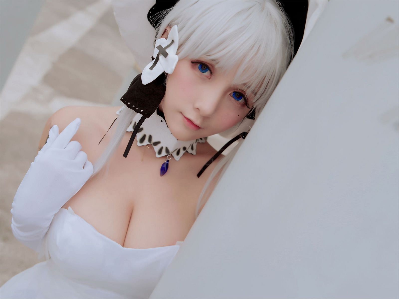 headshot, lifestyles, child, innocence, schoolgirl uniform, looking at camera, cosplay, cute, Asian, indoors, holding, high angle view, women, one person, HD Wallpaper