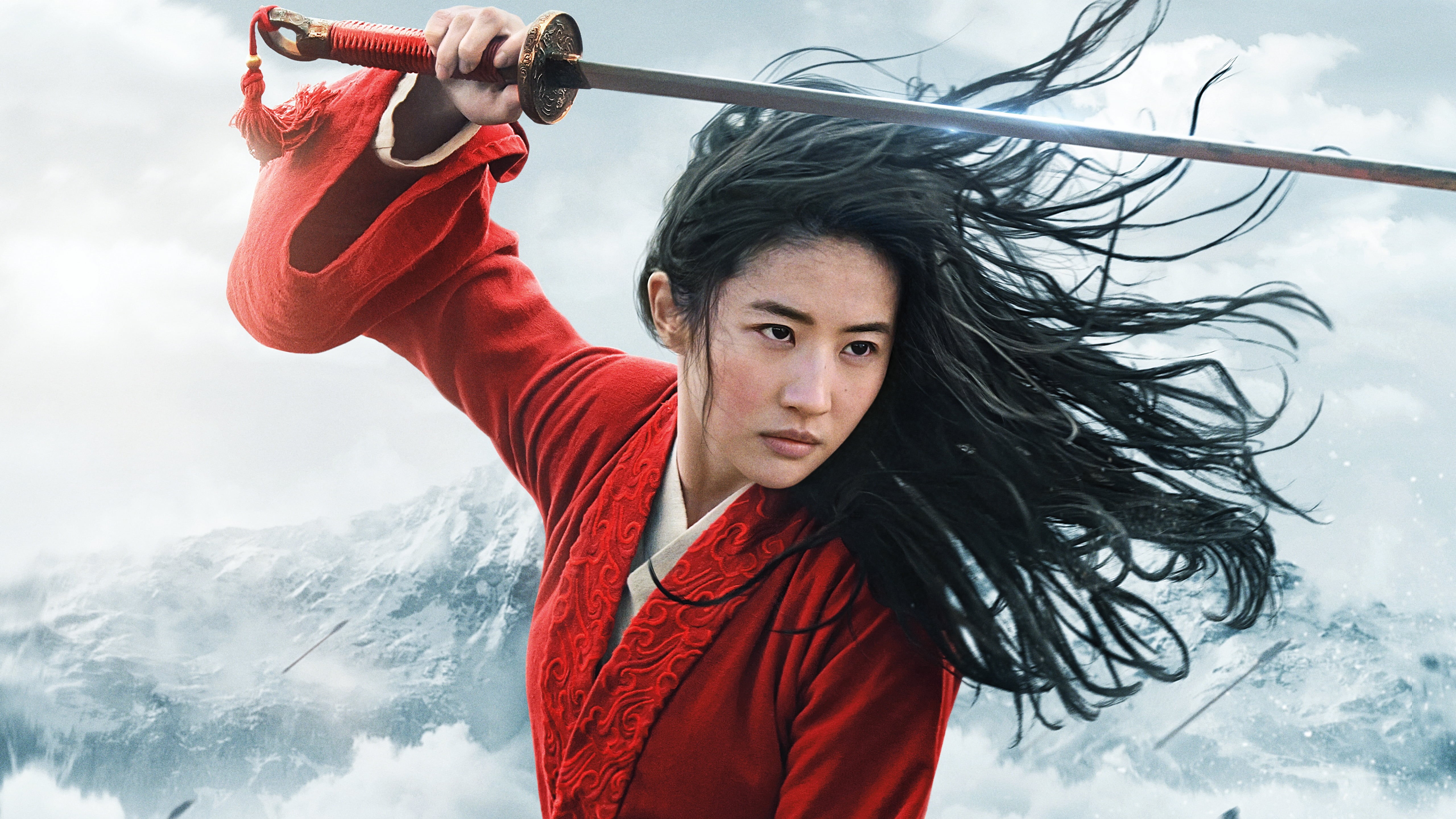 Mulan (2020), Chinese, Black Hair, Actress, Mulan, 5K, Sword, Movie, Model, Liu Yifei, HD Wallpaper