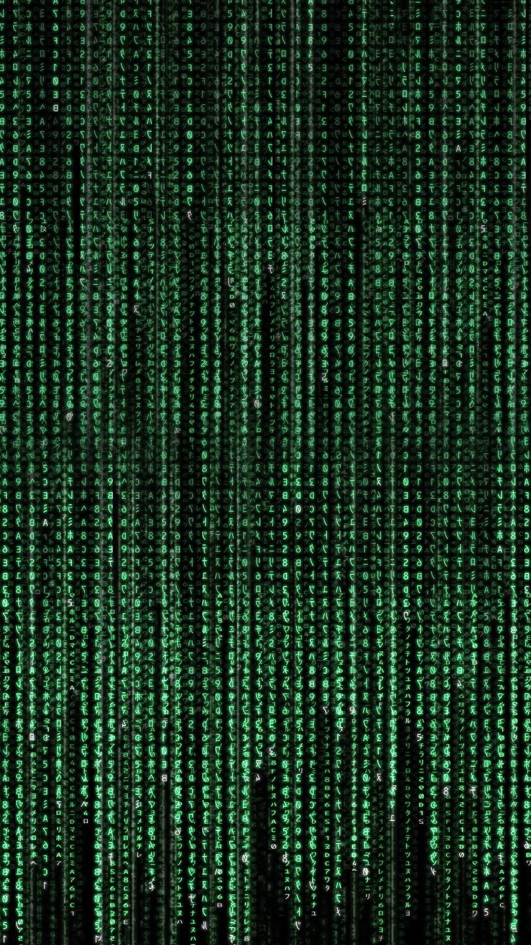 binary code, textured effect, no people, connection, cyberspace, illuminated, digital art portrait display cgi the matrix text falling green chinese characters black background, Phone HD Wallpaper
