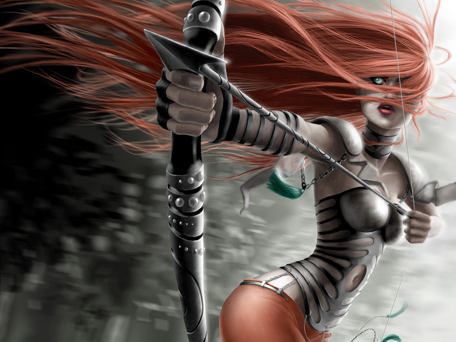 bow, fantasy, archers, 720P, arrow, 1600x1200, fantasy art, art, HD Wallpaper
