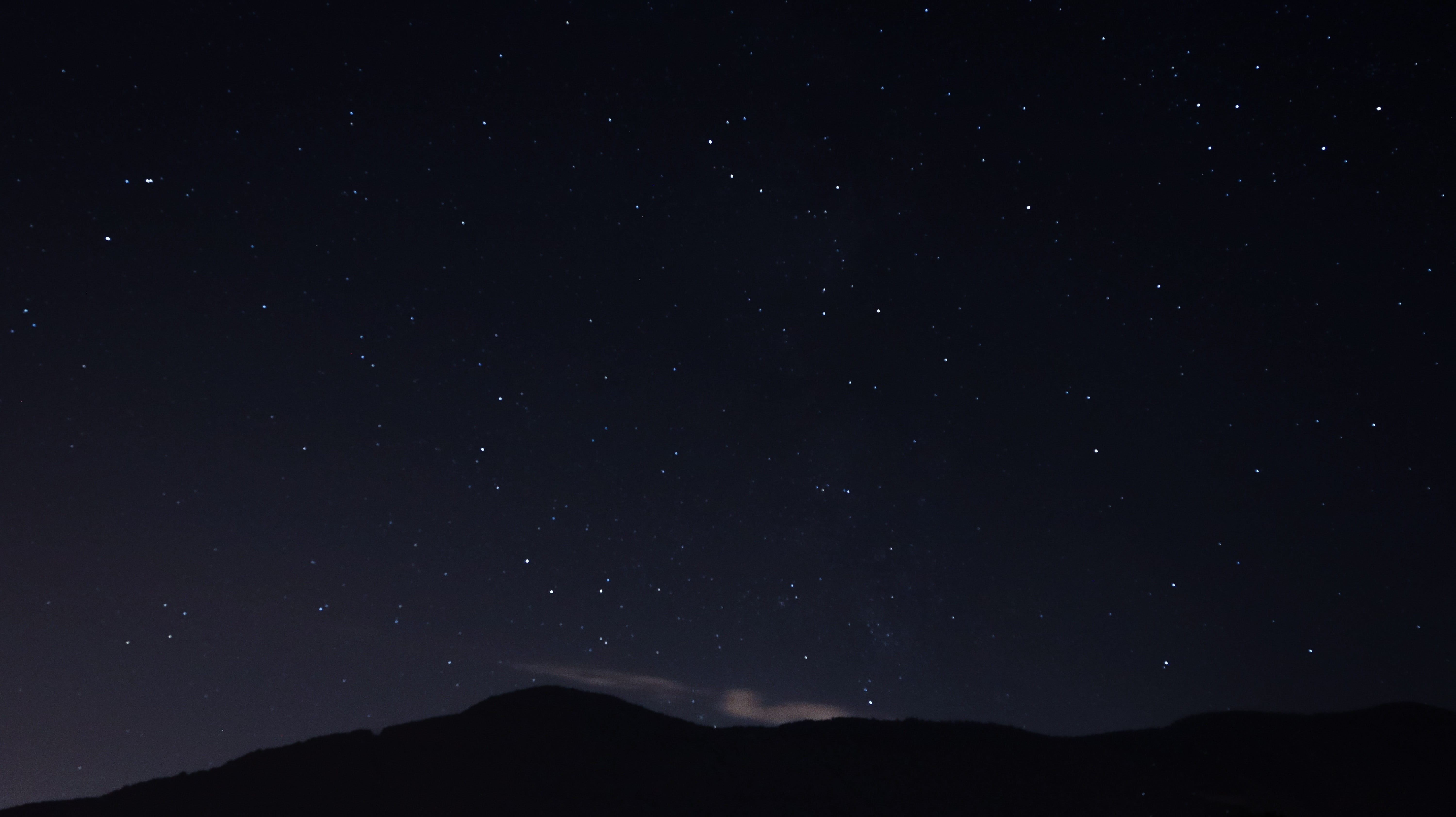 star, outdoors, starry, skyline, lake, scenics - nature, silhouette, no people, majestic, nature, 5K, star field, nightime, astronomy, sea, stelle, dark, HD Wallpaper