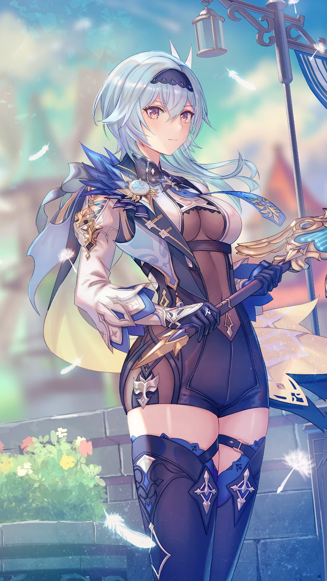 1080P, Eula(Genshin impact), anime girls, Genshin Impact, Phone HD Wallpaper