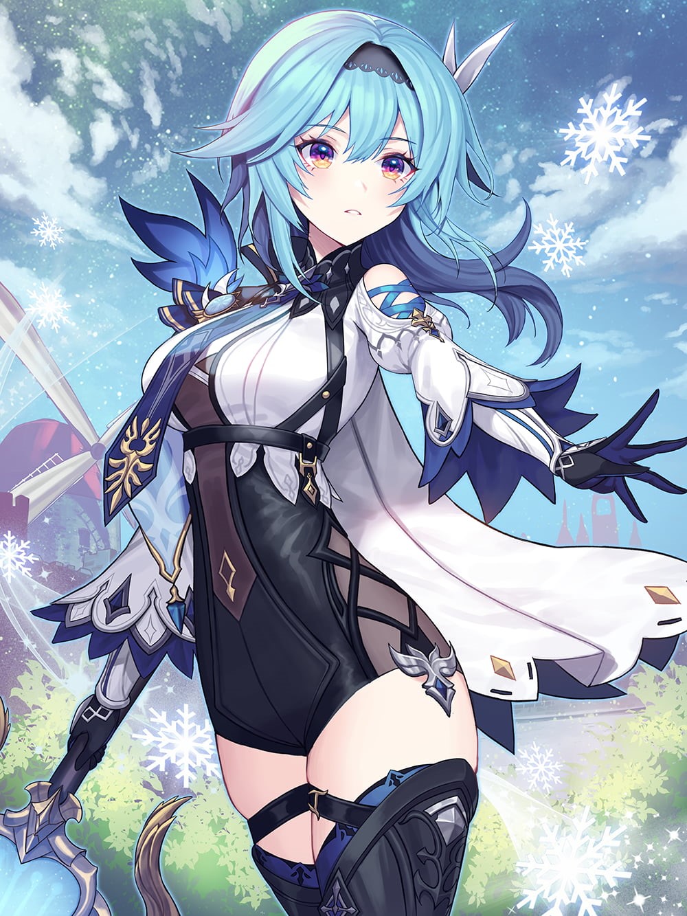 anime girls, Eula(Genshin impact), 720P, Genshin Impact, Phone HD Wallpaper