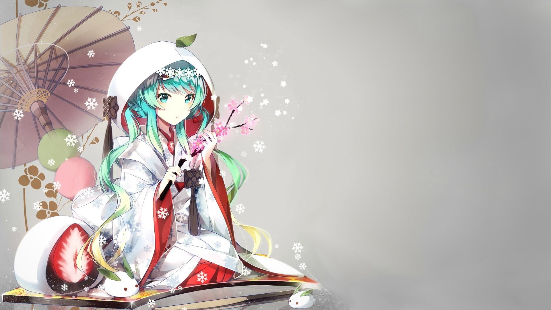 art and craft, 1080P, futuristic, women, Yuki Miku, traditional clothing, costume, adult, celebration, one person, copy space, human representation, front view, HD Wallpaper