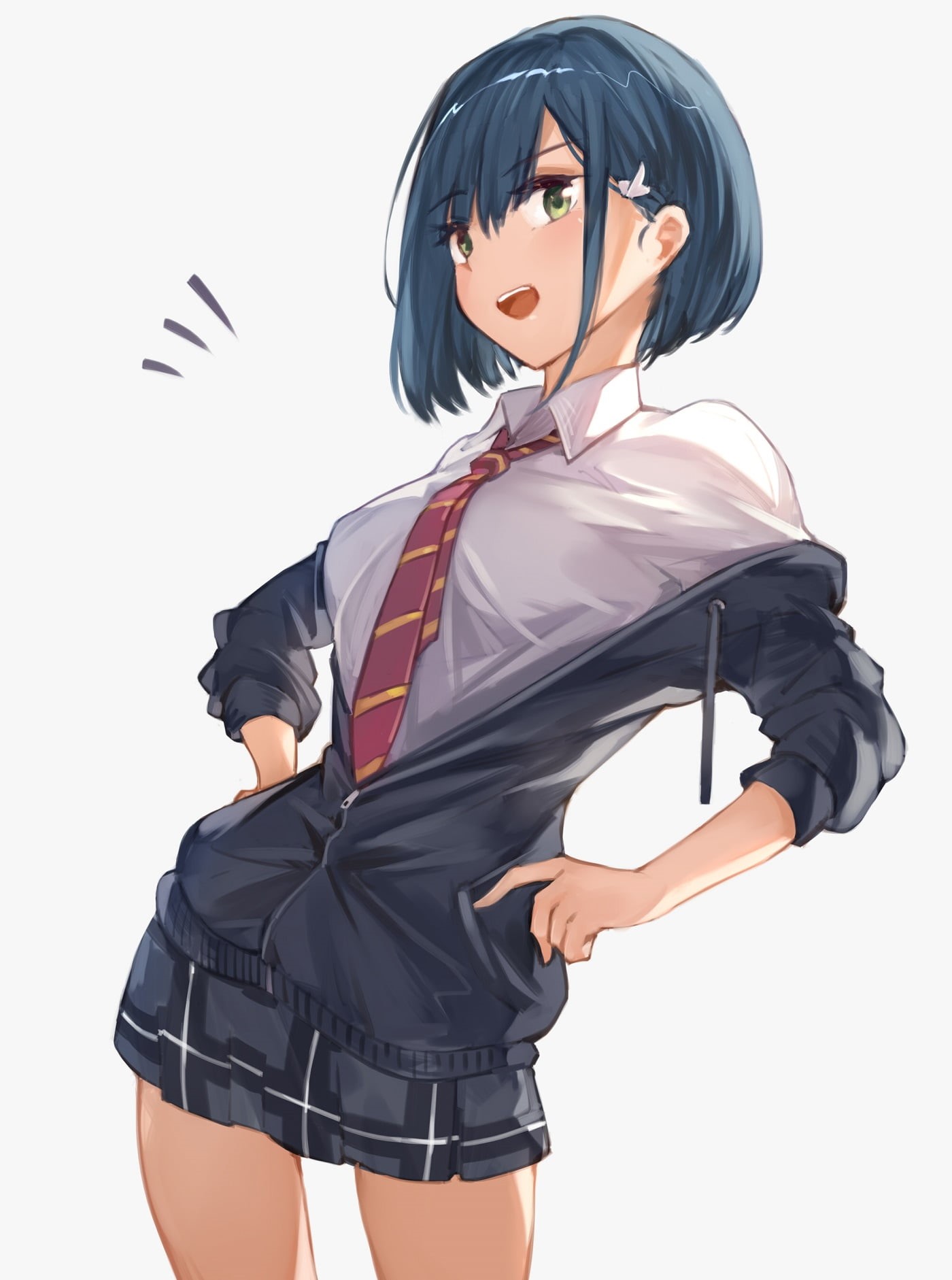 young adult, anime girls, sport, indoors, 720P, standing, portrait, females, athlete, Ichigo (Darling in the FranXX), women, studio shot, three quarter length, Phone HD Wallpaper