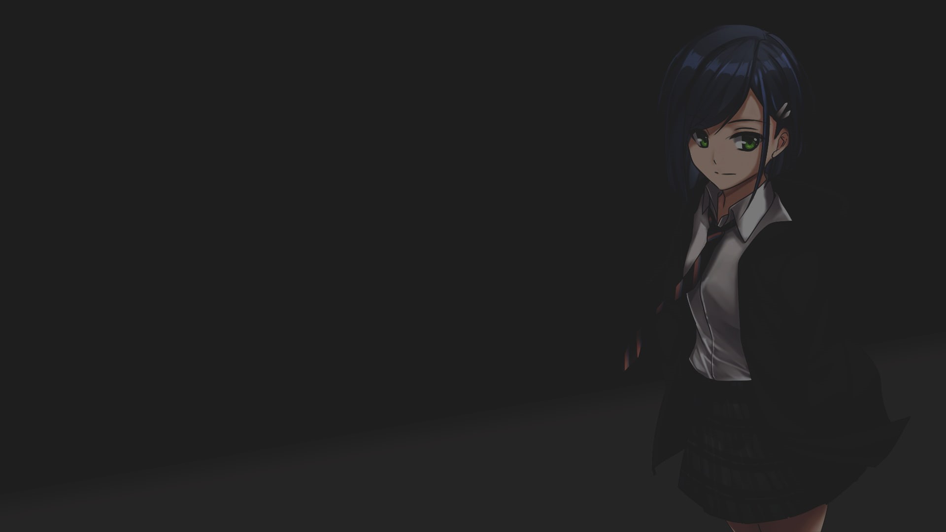 portrait, lifestyles, anime girls, hairstyle, three quarter length, young women, women, arms raised, front view, dark, standing, minimalism, Darling in the FranXX, HD Wallpaper