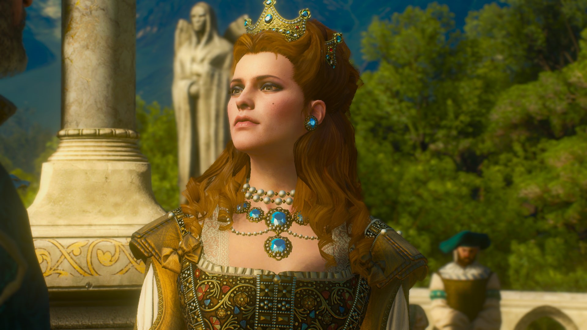 one person, young adult, day, The Witcher, long hair, standing, 1080P, hair, The Witcher 3: Wild Hunt, CD Projekt RED, looking, blood and wine, focus on foreground, HD Wallpaper