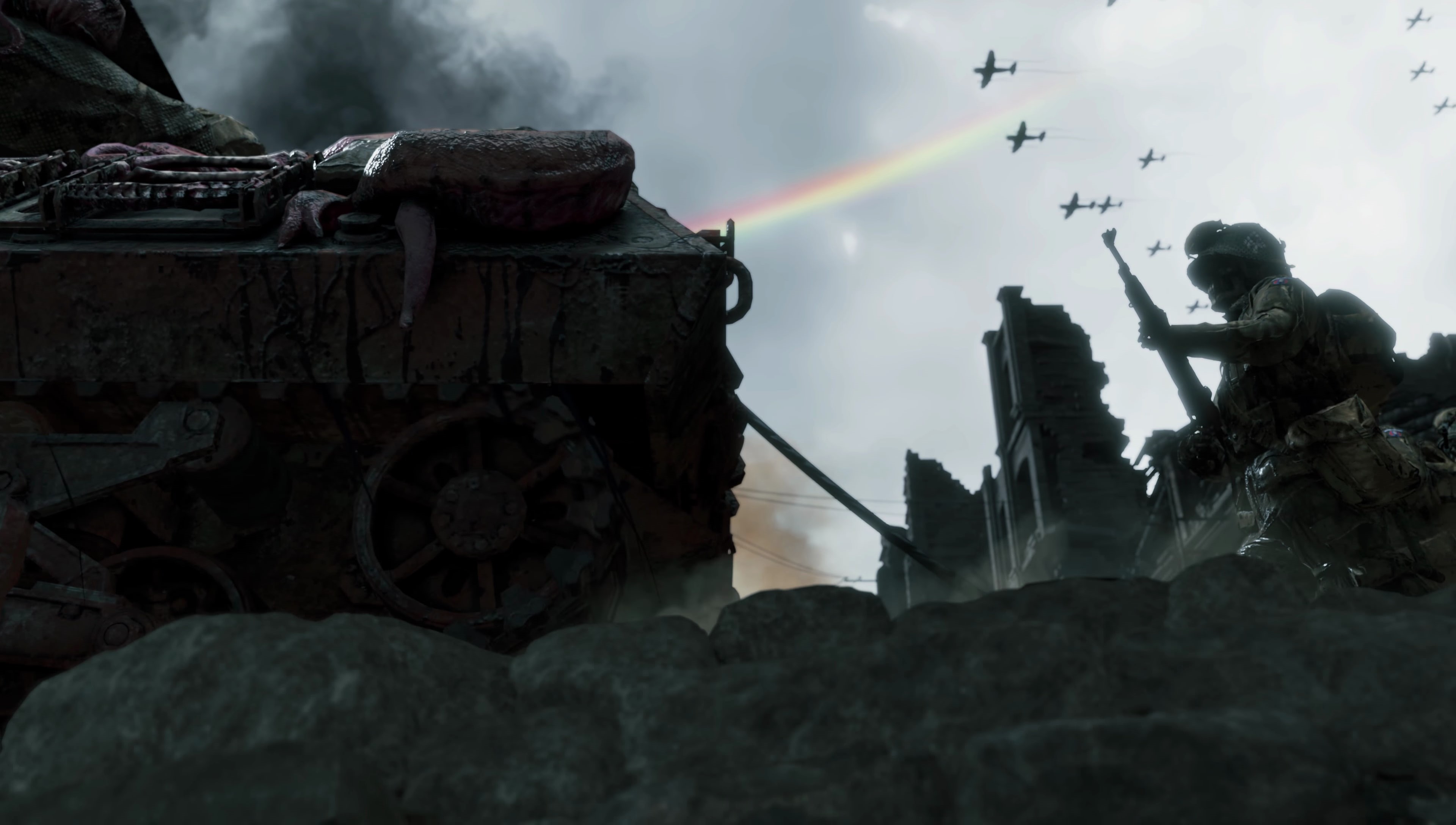 Kojima Productions, motion, apocalyptic, transportation, sky, architecture, 4K, Death Stranding, statue, rock, water, nature, cloud - sky, low angle view, HD Wallpaper