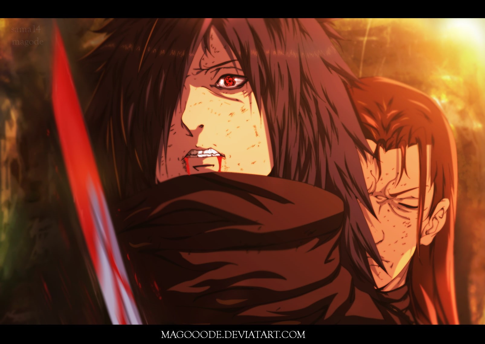 Madara Uchiha, 720P, Anime, characters, Hashirama Senju, two, Naruto, illustration, HD Wallpaper