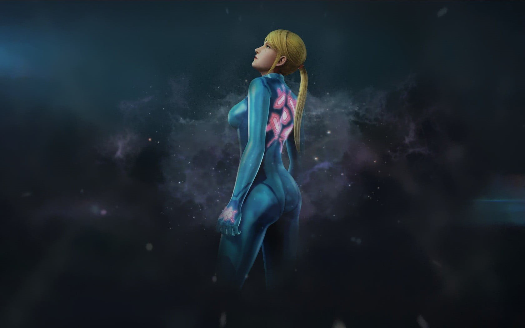 standing, clothing, 720P, full length, fantasy, black background, blonde, video games, blond hair, indoors, hairstyle, female, haired, studio shot, beautiful woman, HD Wallpaper