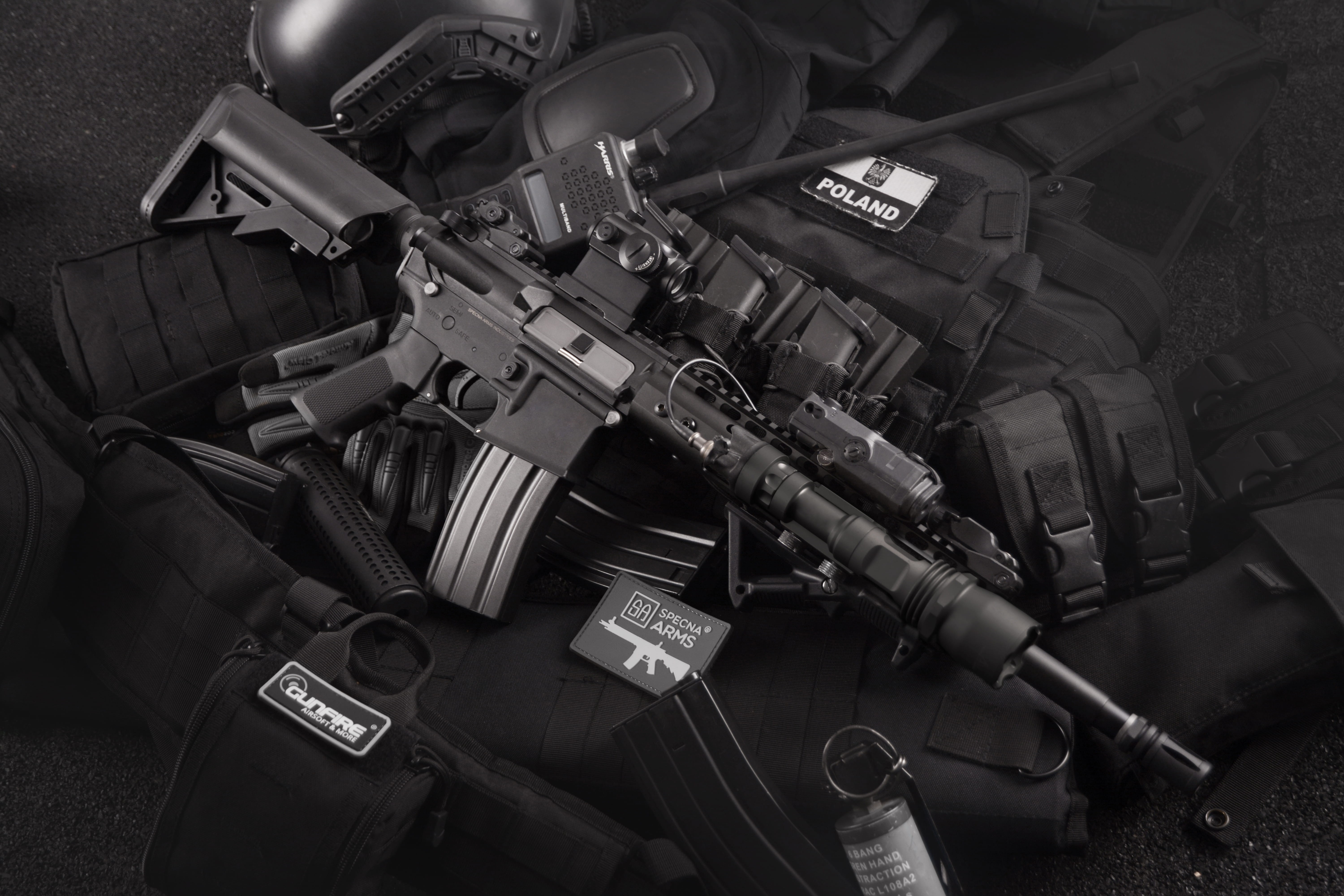 technology, weapons, black and white, text, aggression, government, connection, 5K, social issues, no people, ma, army, abundance, black, still life, indoors, HD Wallpaper