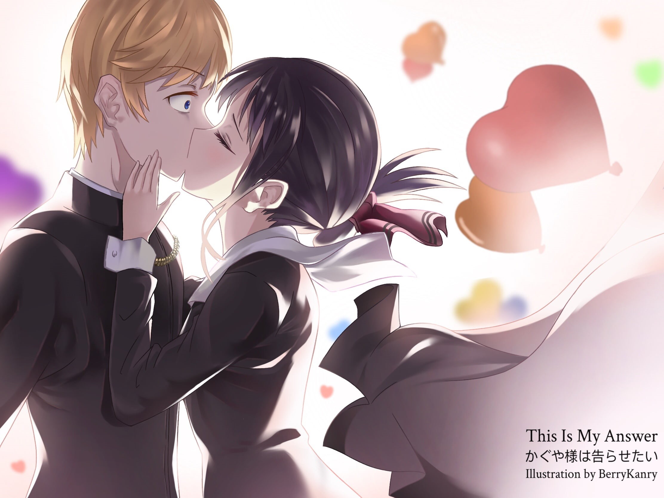 1080P, Anime, Kaguya Shinomiya, Kaguya-sama: Love is War, Miyuki Shirogane, HD Wallpaper