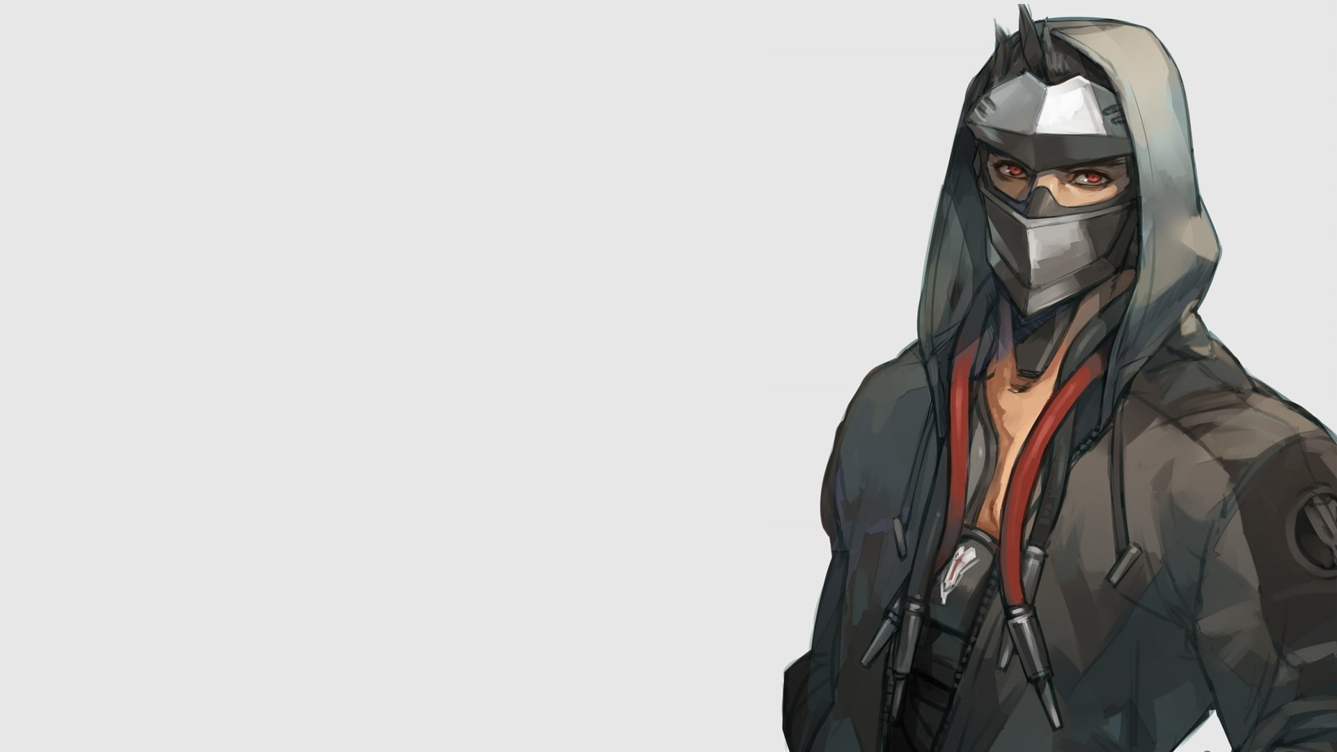 digital art, 1080P, video games, Overwatch, Genji (Overwatch), HD Wallpaper
