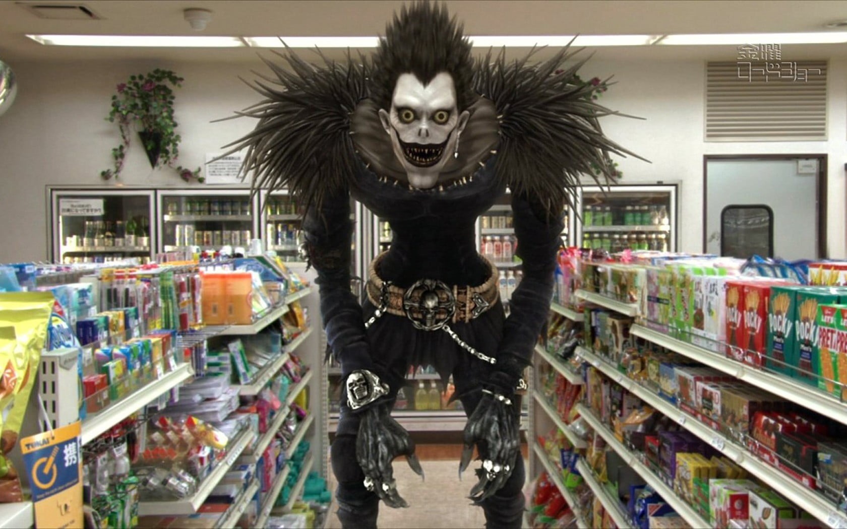 shopping, representation, Ryuk, color Image, mask - Disguise, store, Death Note, consumerism, statuette, looking at camera, market, choice, character, fun, HD Wallpaper