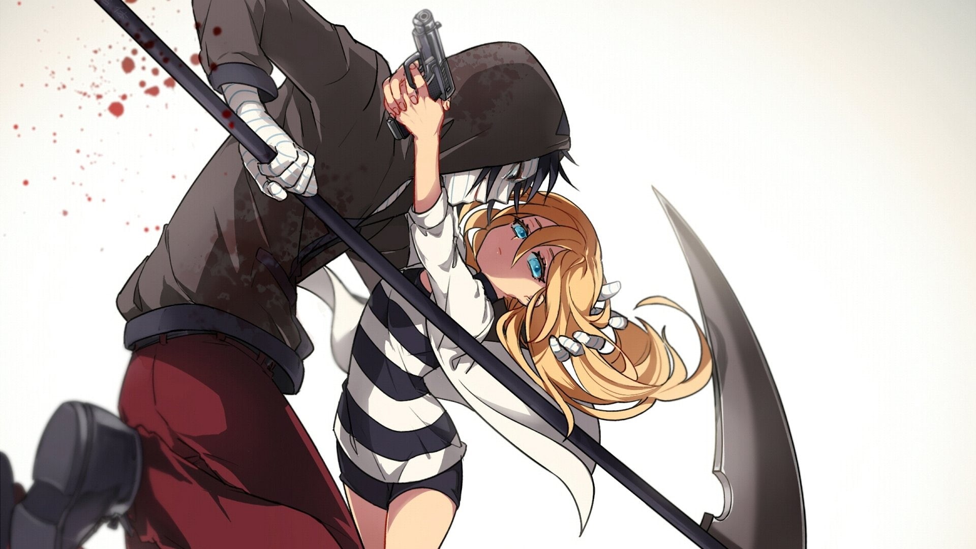 1080P, Anime, Satsuriku no Tenshi, Rachel Gardner, Zack (Satsuriku No Tenshi), HD Wallpaper