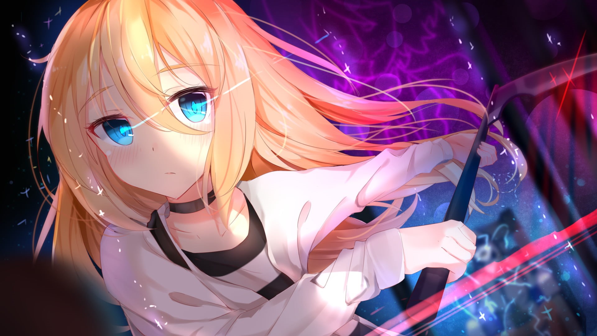 close-up, light - natural phenomenon, representation, night, female likeness, Satsuriku no Tenshi, festival, no people, illuminated, still life, lighting equipment, HD Wallpaper