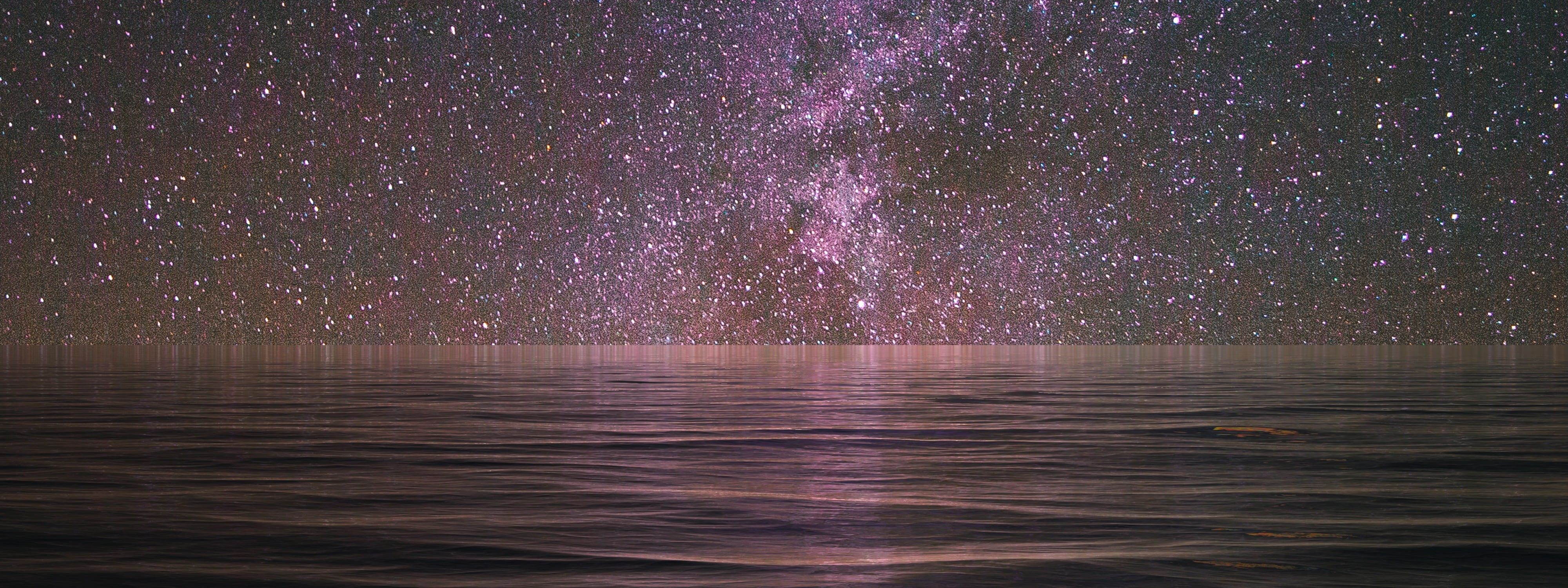 4K, star field, idyllic, water, nature, scenics - nature, landscape, body, waterfront, beauty in nature, space, star - space, stars, header, space and astronomy, HD Wallpaper