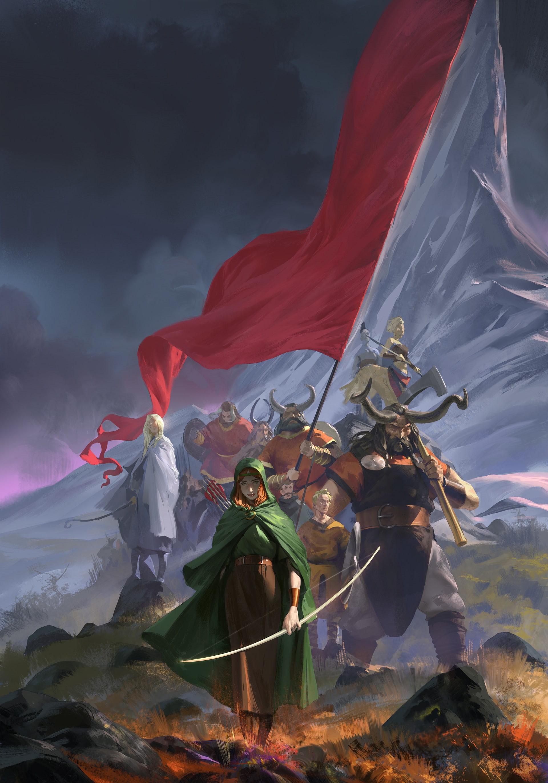 archer, Vikings, fantasy art, 2K, video games, The Banner Saga, Even Amundsen, artwork, The Banner Saga 3, Phone HD Wallpaper