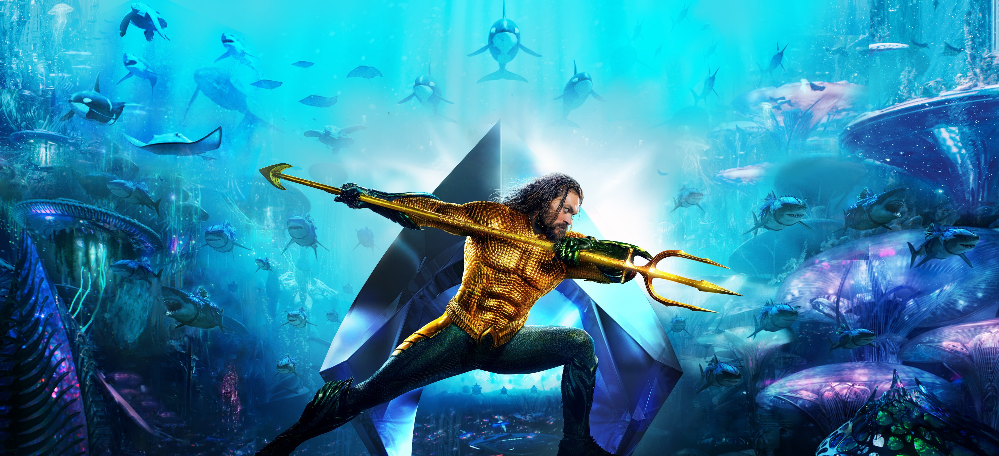 textless, 4K, banner, movie, aquaman, HD Wallpaper