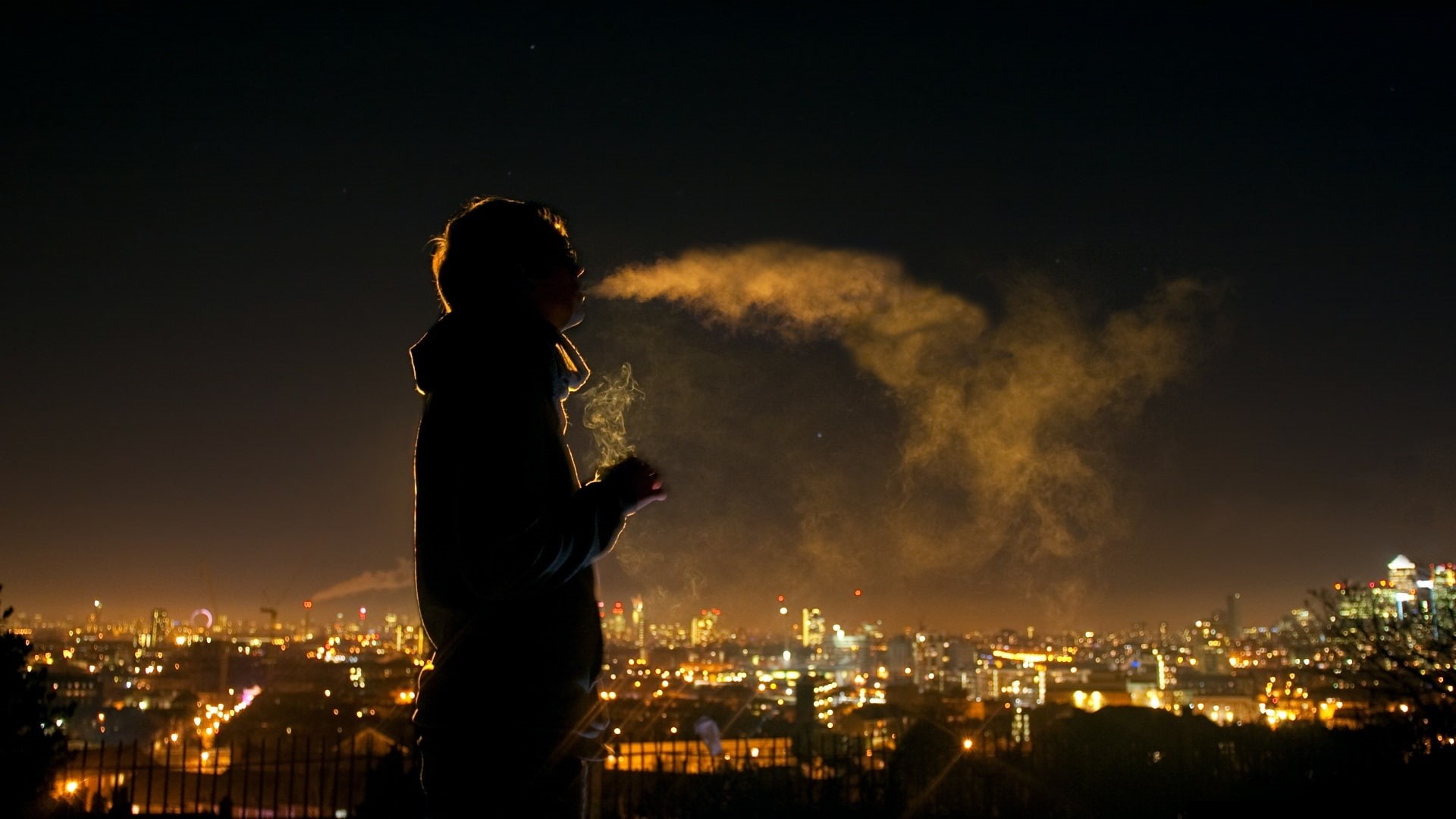 night, smoking, sad, 1080P, HD Wallpaper