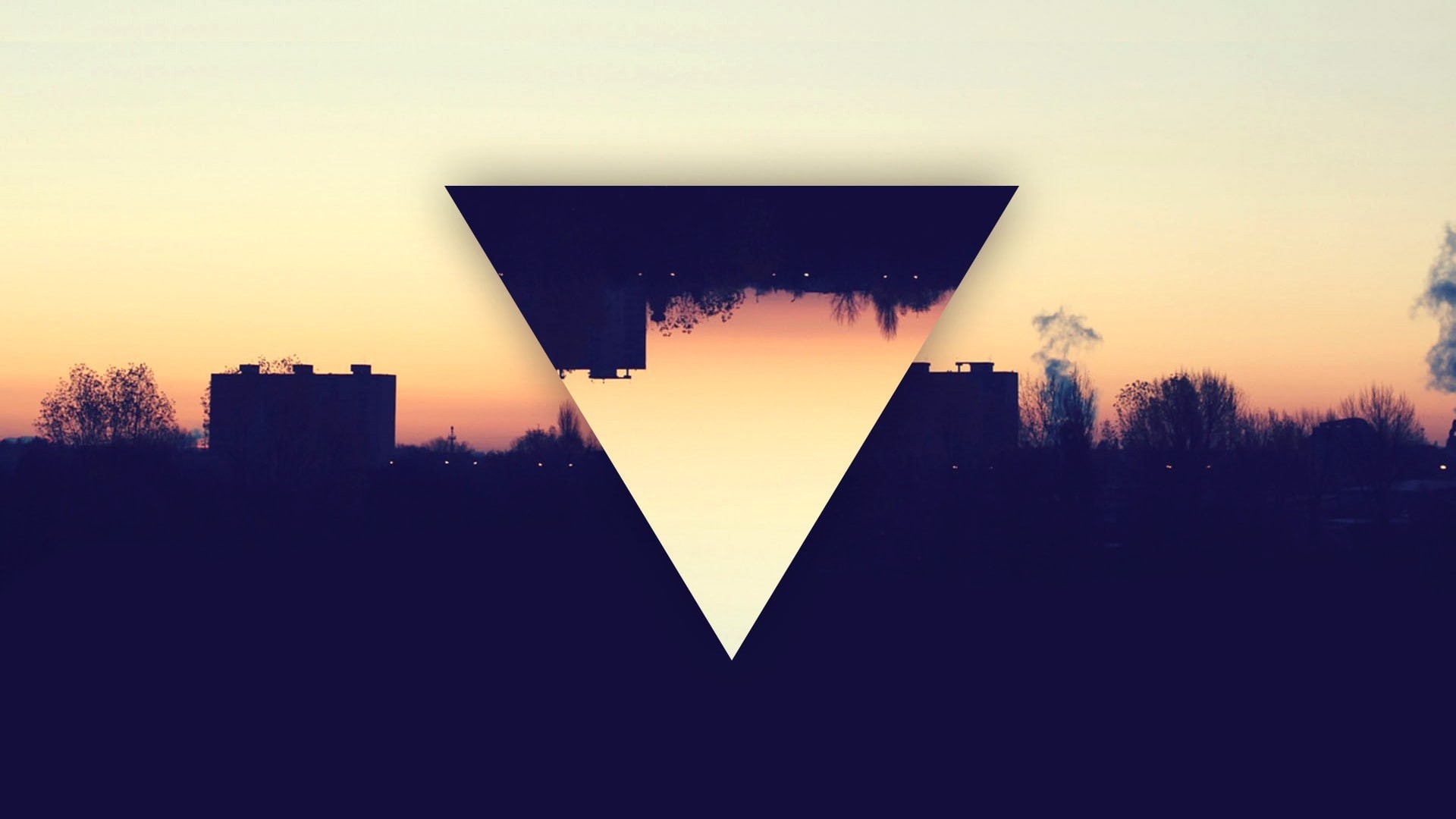 1080P, dark, triangle, Illuminati, city, HD Wallpaper