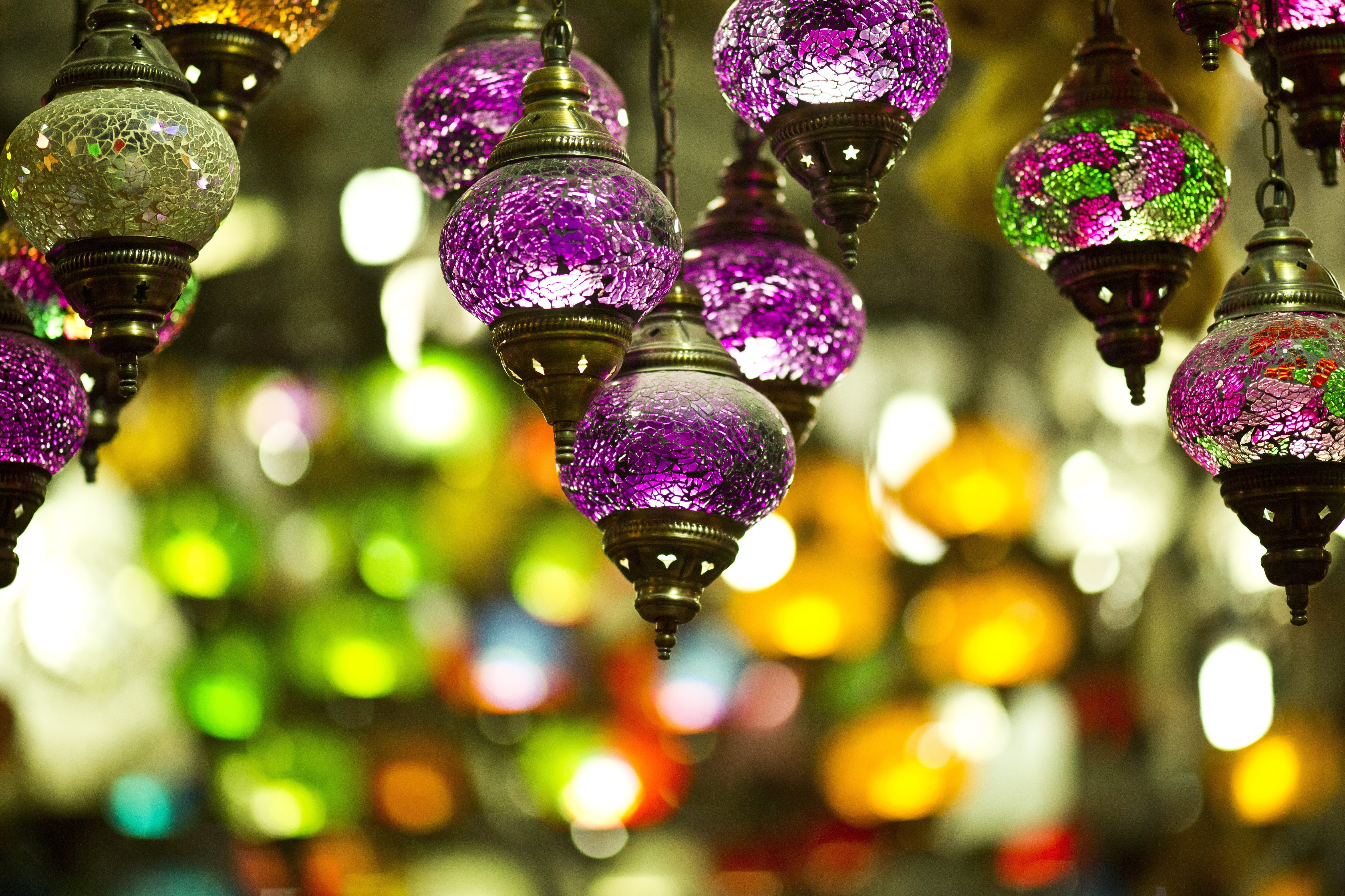 close-up, design, photography, lights, beautiful, purple, glass - material, lighting equipment, focus, electric lamp, focus on foreground, selective focus, HD Wallpaper