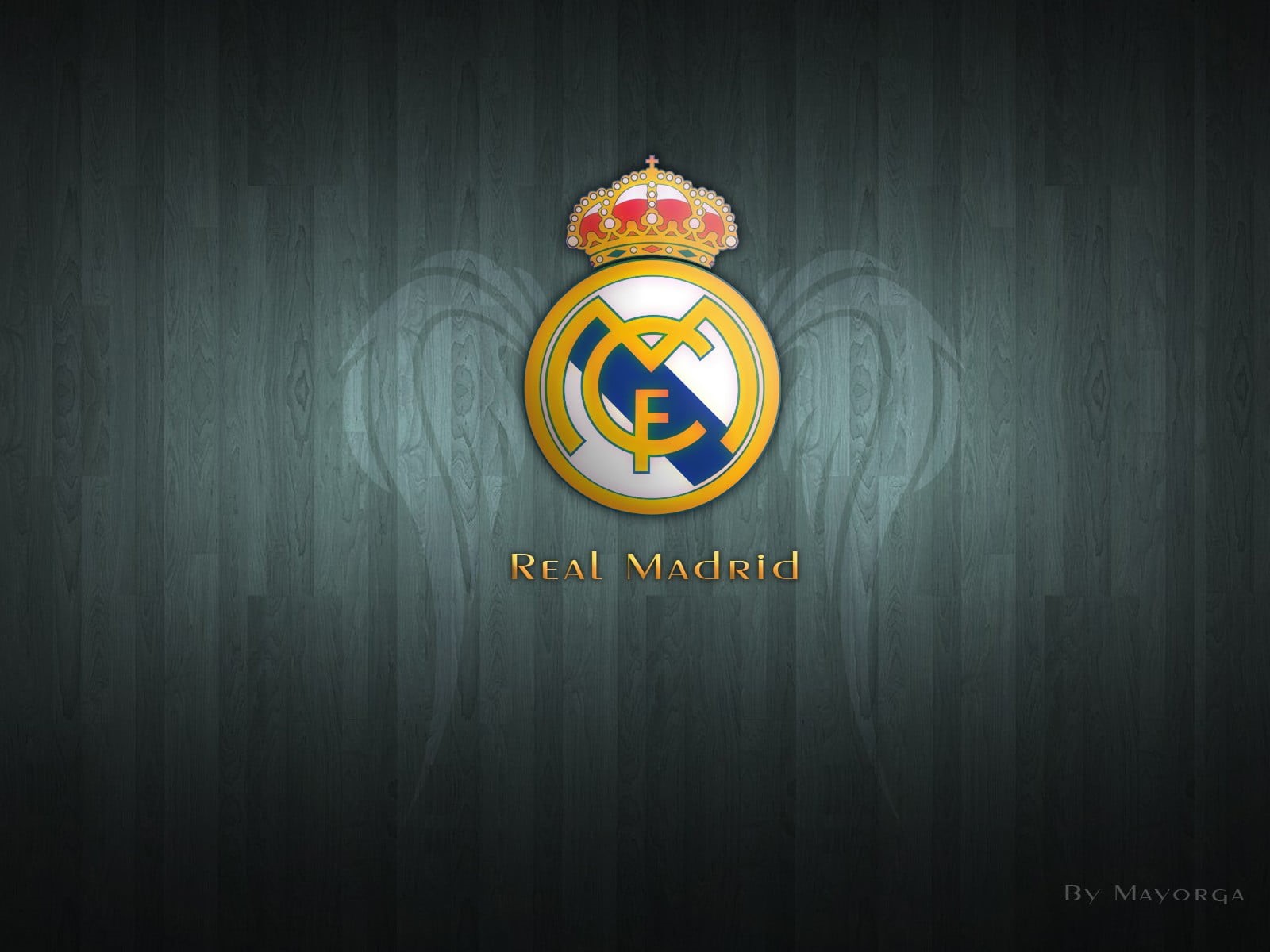 single object, badge, close-up, studio shot, sport , logo, Real Madrid, communication, finance, representation, soccer, cf, 720P, wood - material, safety, HD Wallpaper
