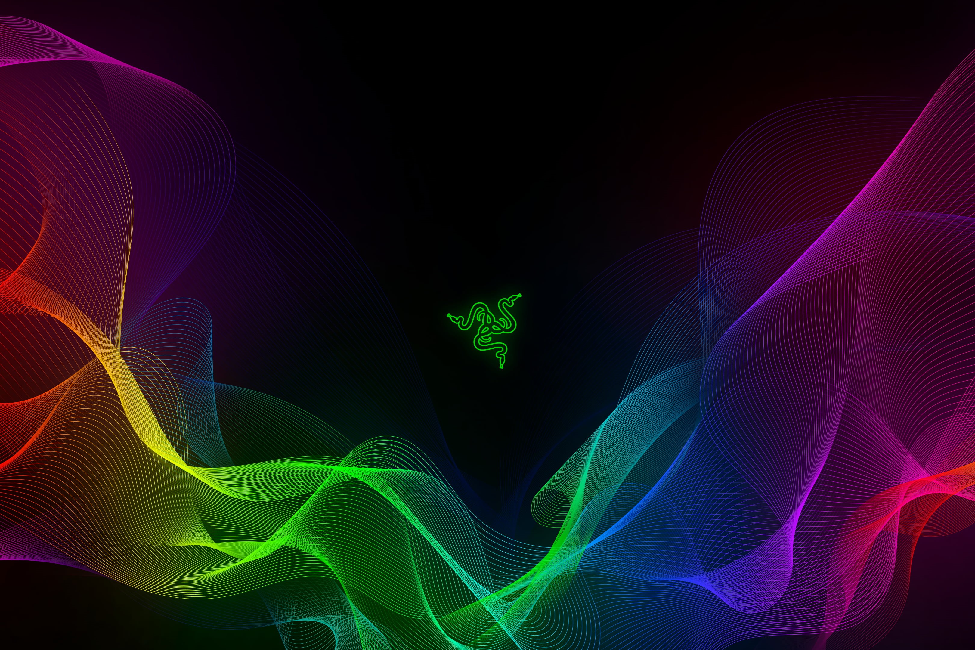 2K, shapes, digital art, Razer, Razer Inc., HD Wallpaper