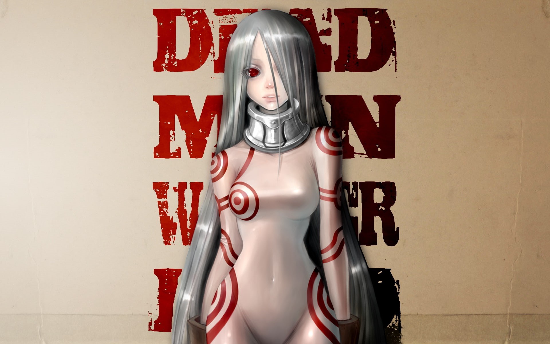 1080P, front view, creativity, female likeness, no people, wall - building feature, sculpture, red, portrait, representation, anime girls, technology, HD Wallpaper